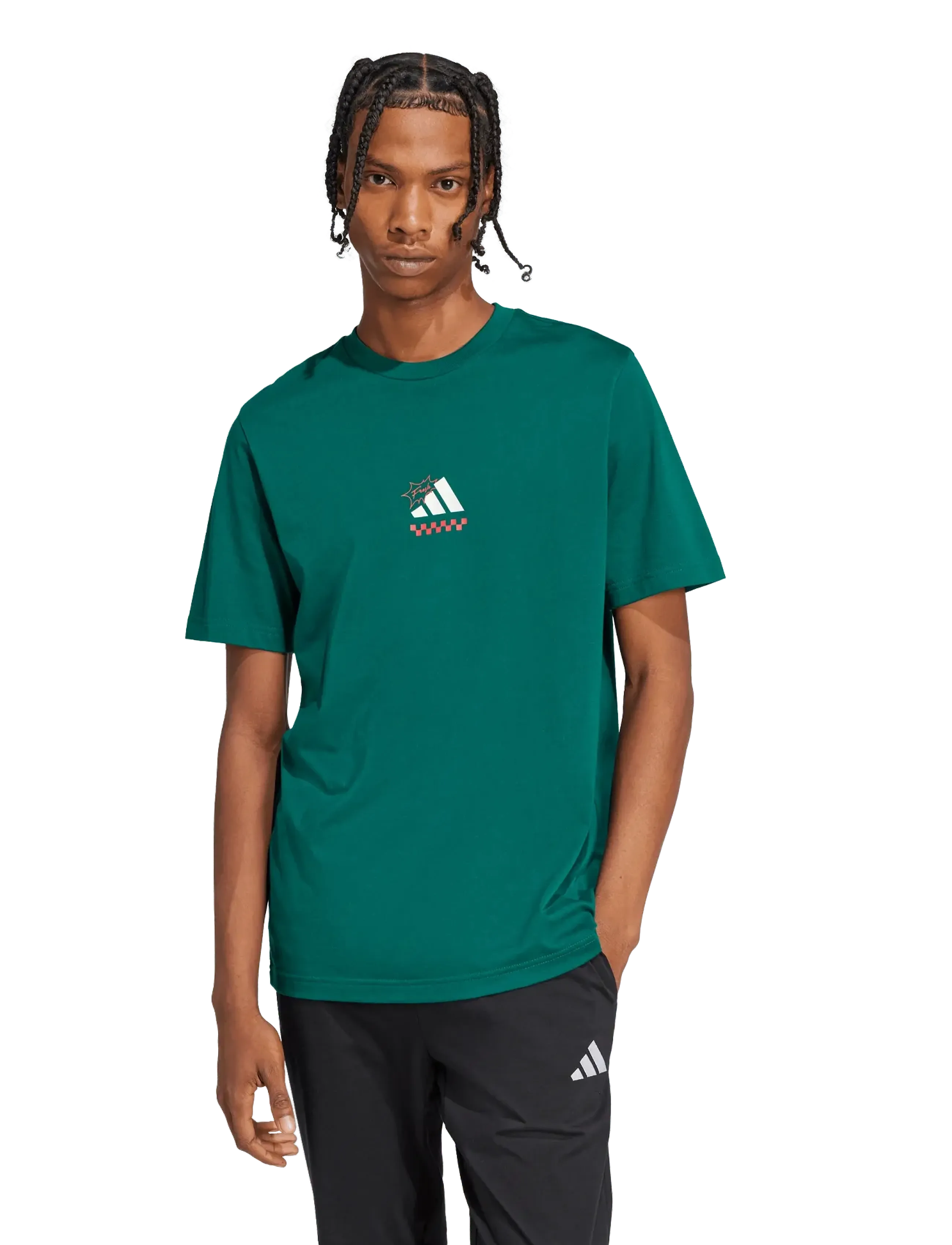 adidas Sportswear - M L PIZZA TEE - t-shirts - cgreen - 3