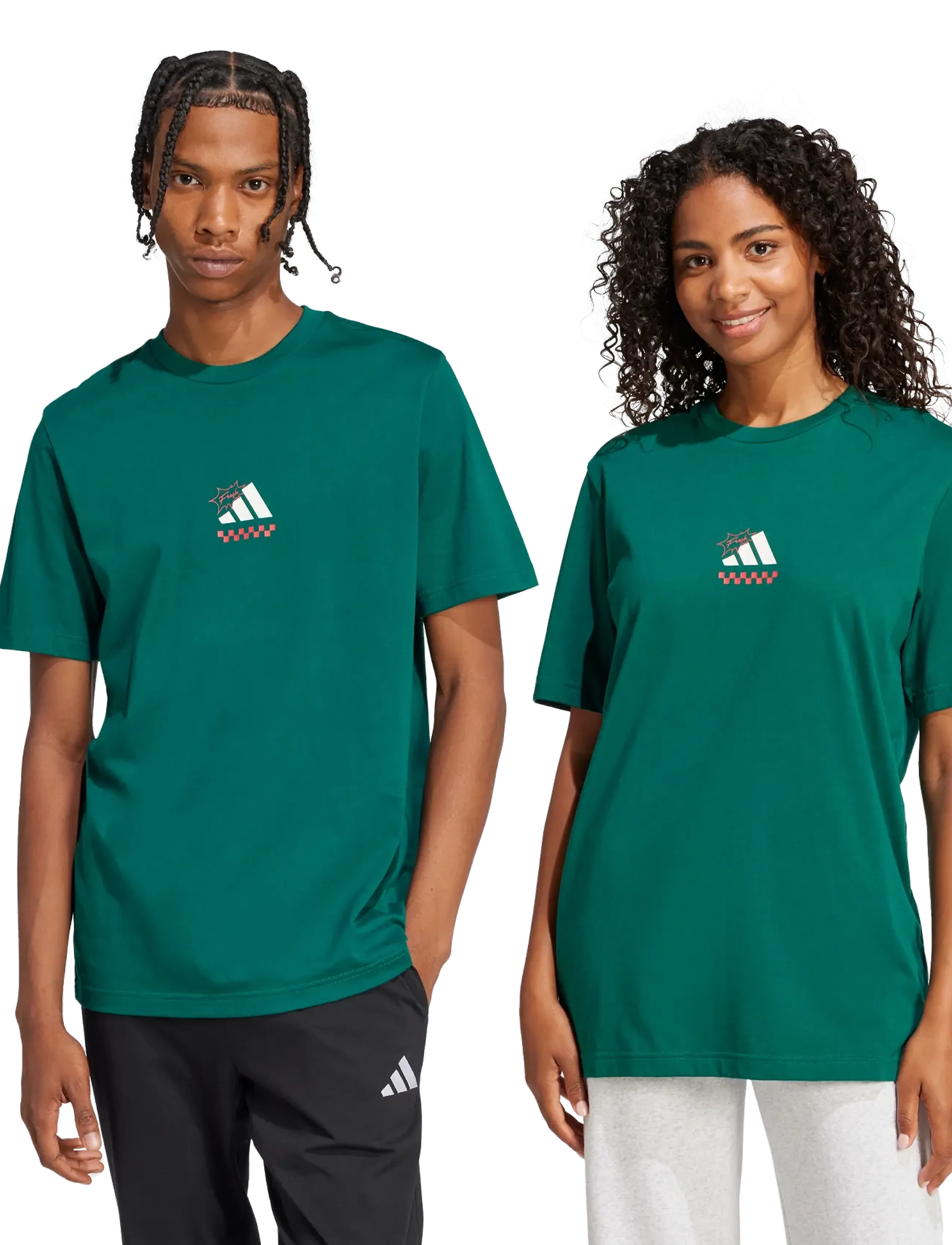 adidas Sportswear - M L PIZZA TEE - t-shirts - cgreen - 4