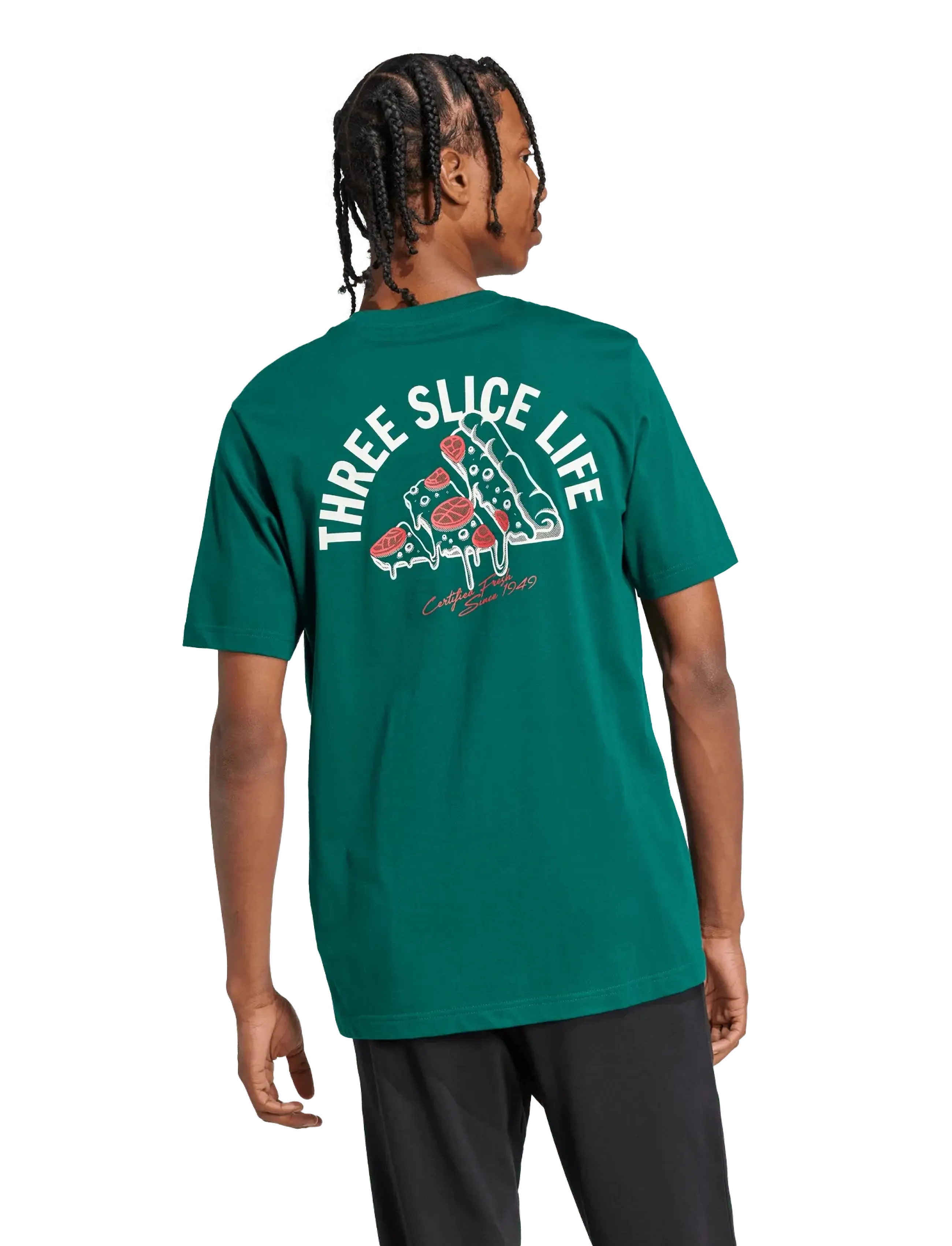 Adidas M L PIZZA TEE t-shirts med tryck herr – bild 8