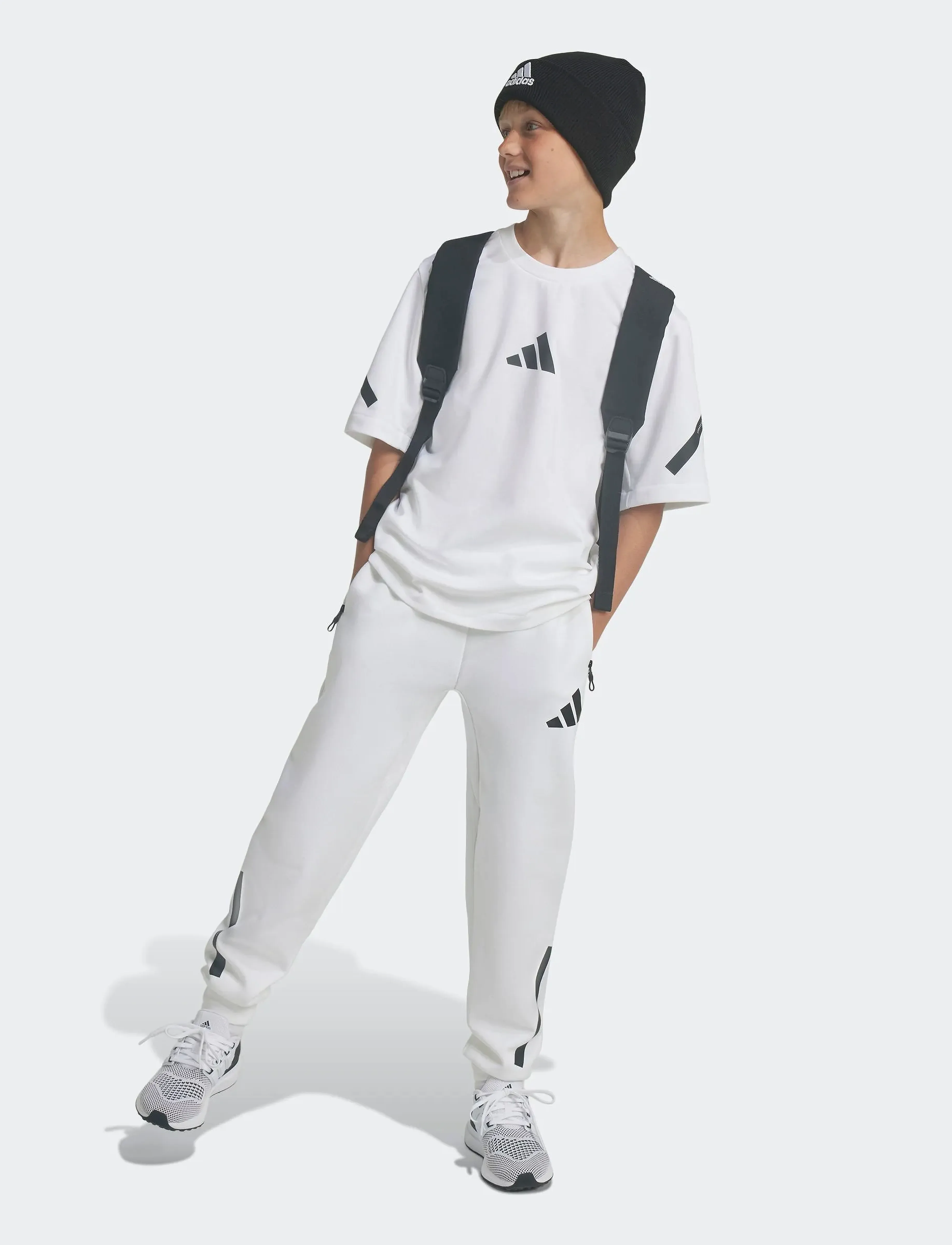 adidas Sportswear - J ZNE TEE - korte mouwen - white/black - 0