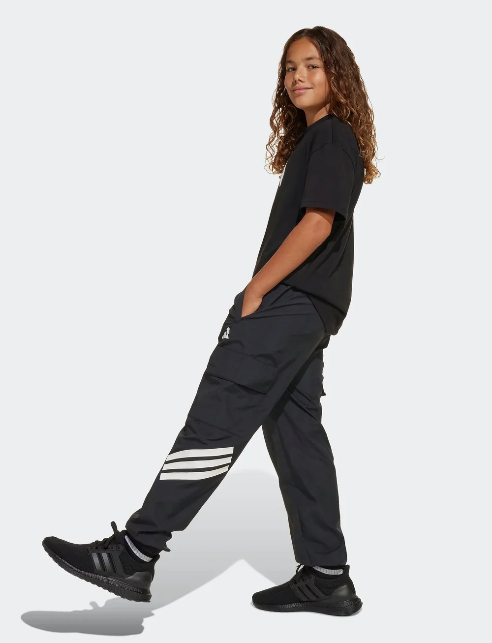 adidas Sportswear - J FI WV PT - trainingshosen - black/white - 0