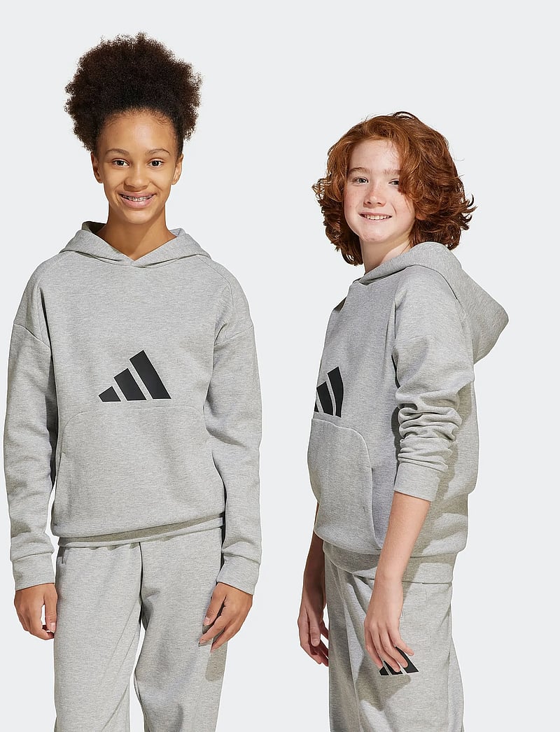 adidas Sportswear - J FI LOGO HD - huvtröjor - mgreyh/black - 4