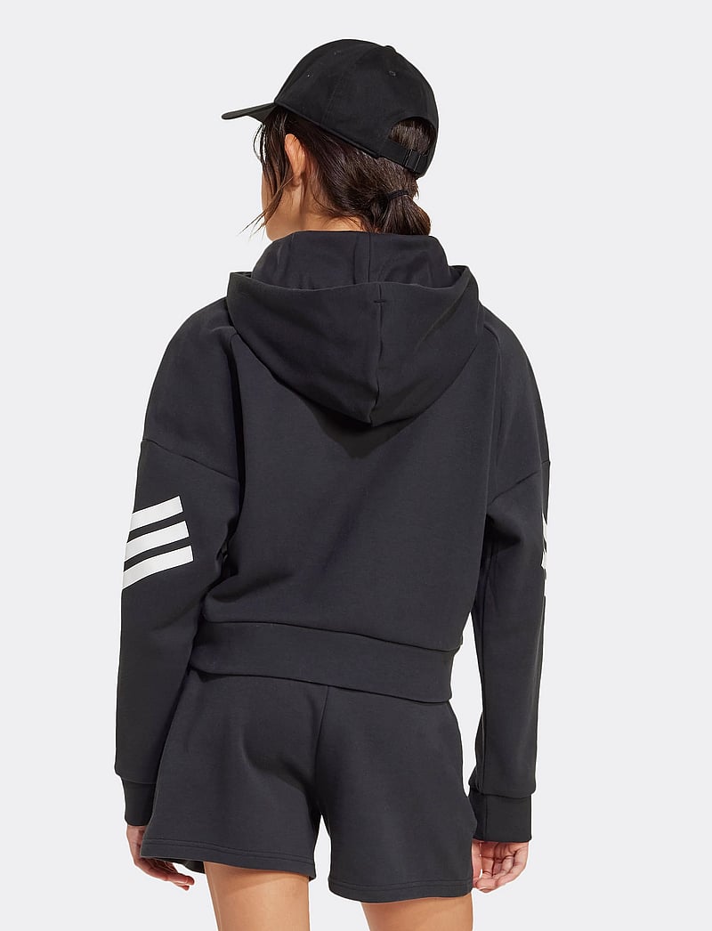 adidas Sportswear - JG FI 3S FZ - kapuzenpullover - black/white - 2