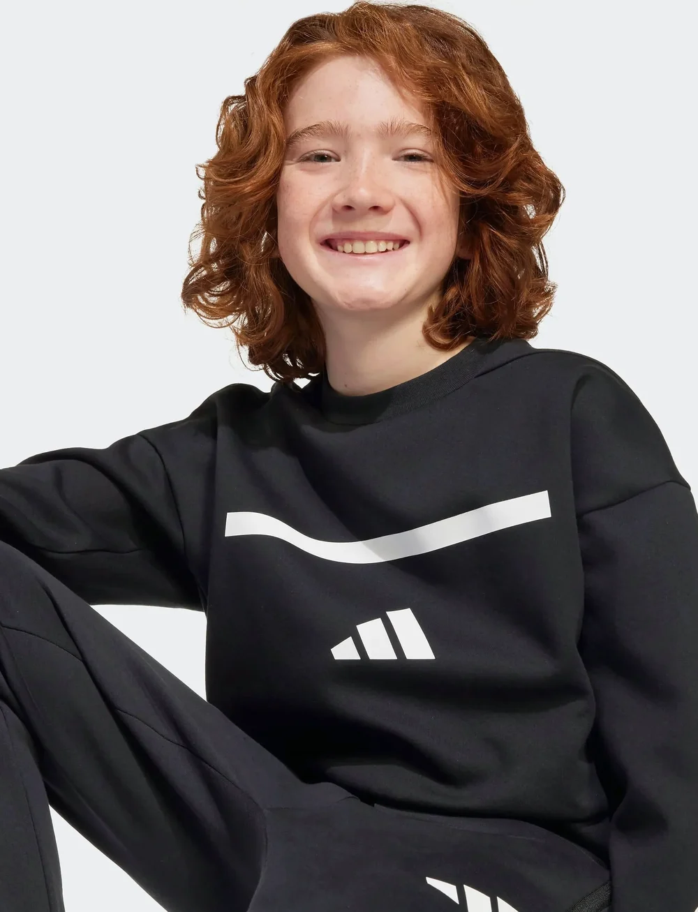 adidas Sportswear - J ZNE.SWEAT - sweatshirts - black/white - 3