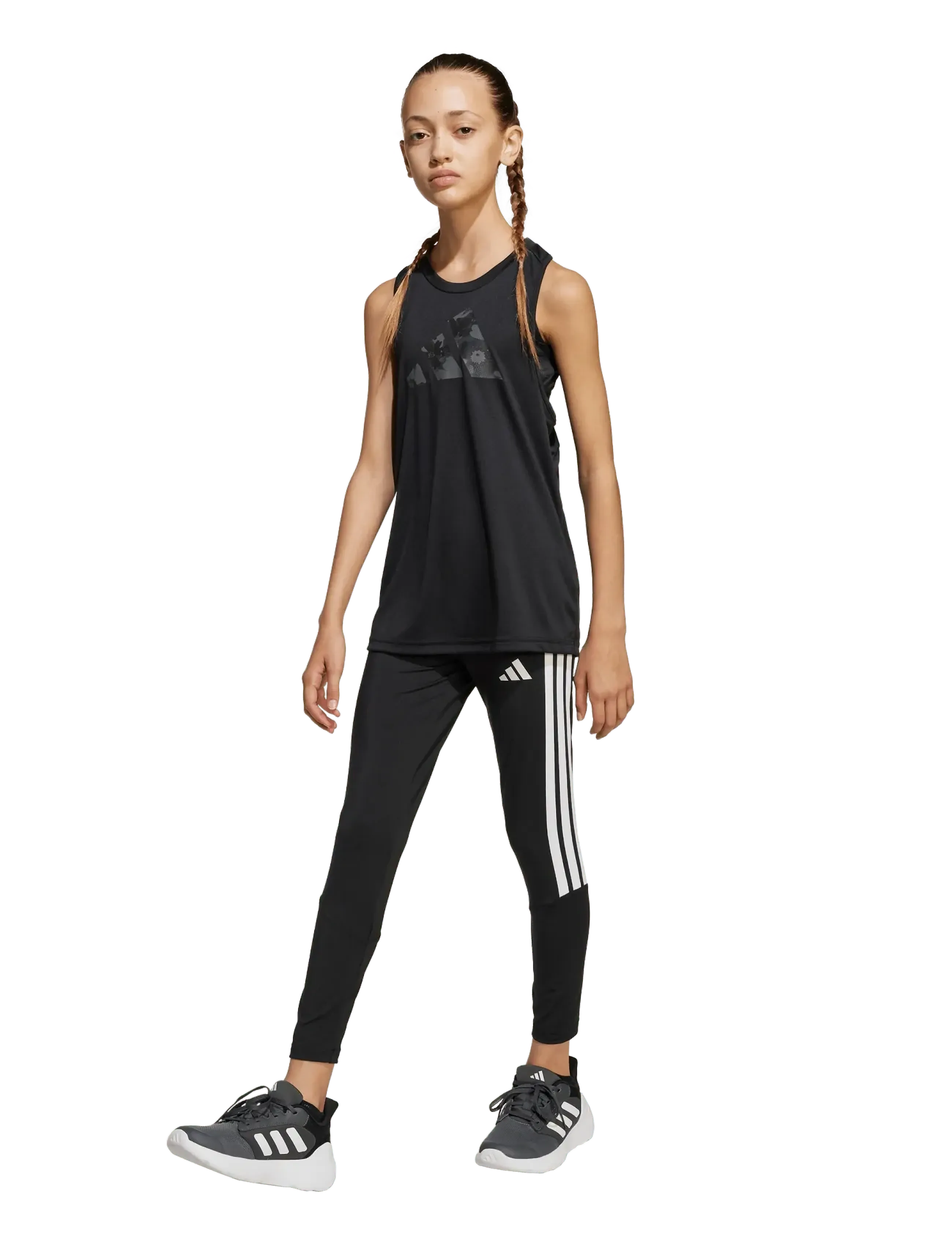 adidas Sportswear JG TR-ES 3S LEG - Leggings - BLACK/WHITE / black