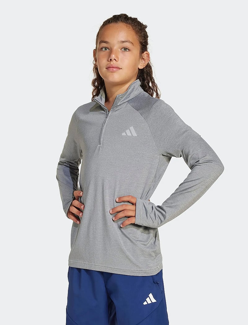 adidas Sportswear - J GT PZ ZIP LS - sportoberteile - grethr/greone/refsil - 0