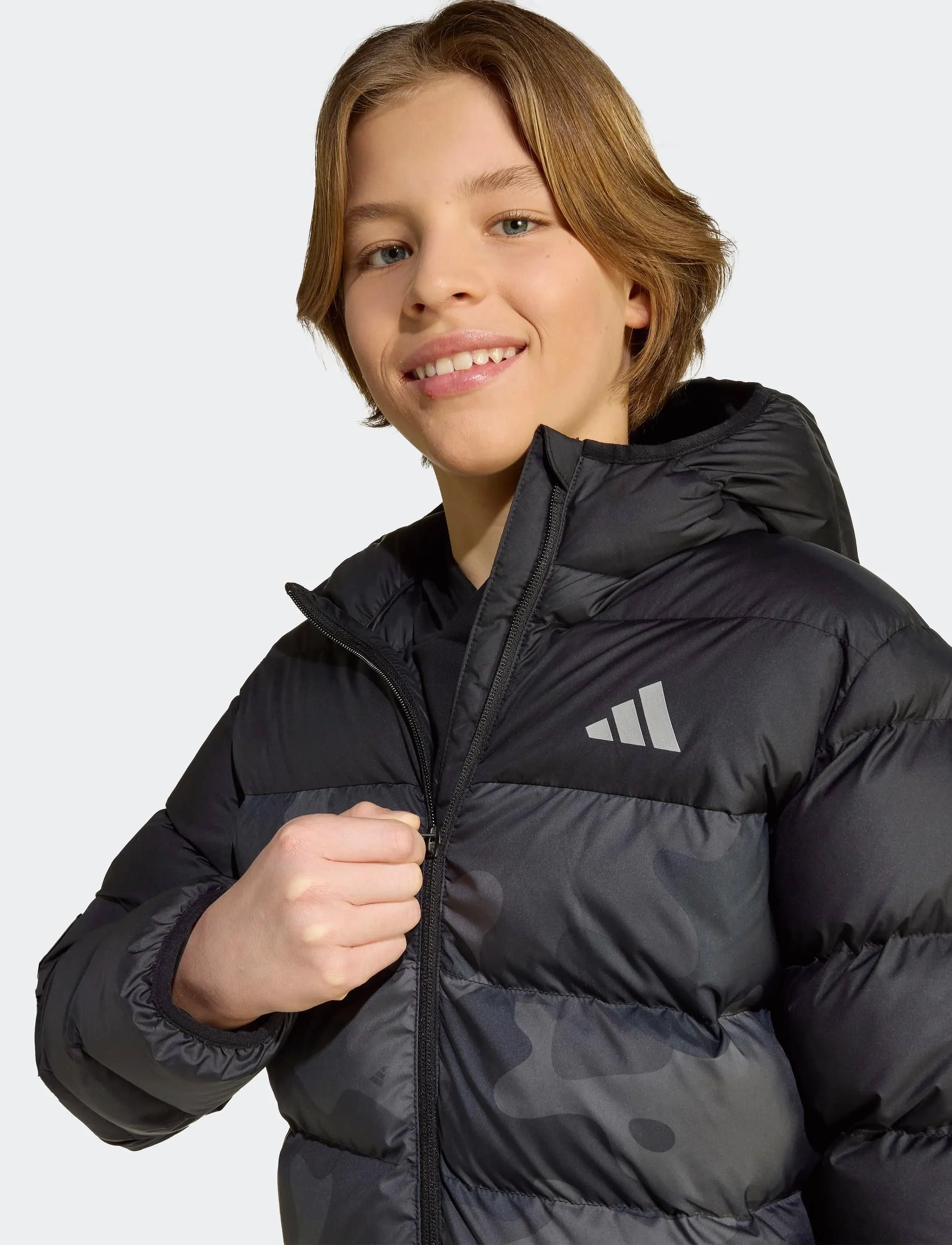 adidas Sportswear - J SD AOP JKT - striukės su izoliacija - black - 3