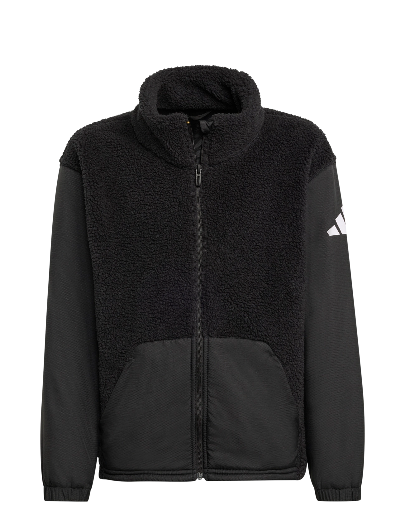 adidas Sportswear J SHERPA JKT - 4 for 3 - BLACK/WHITE / black