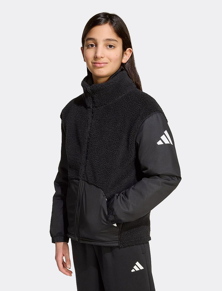 adidas Sportswear - J SHERPA JKT - einangraðir jakkar - black/white - 0