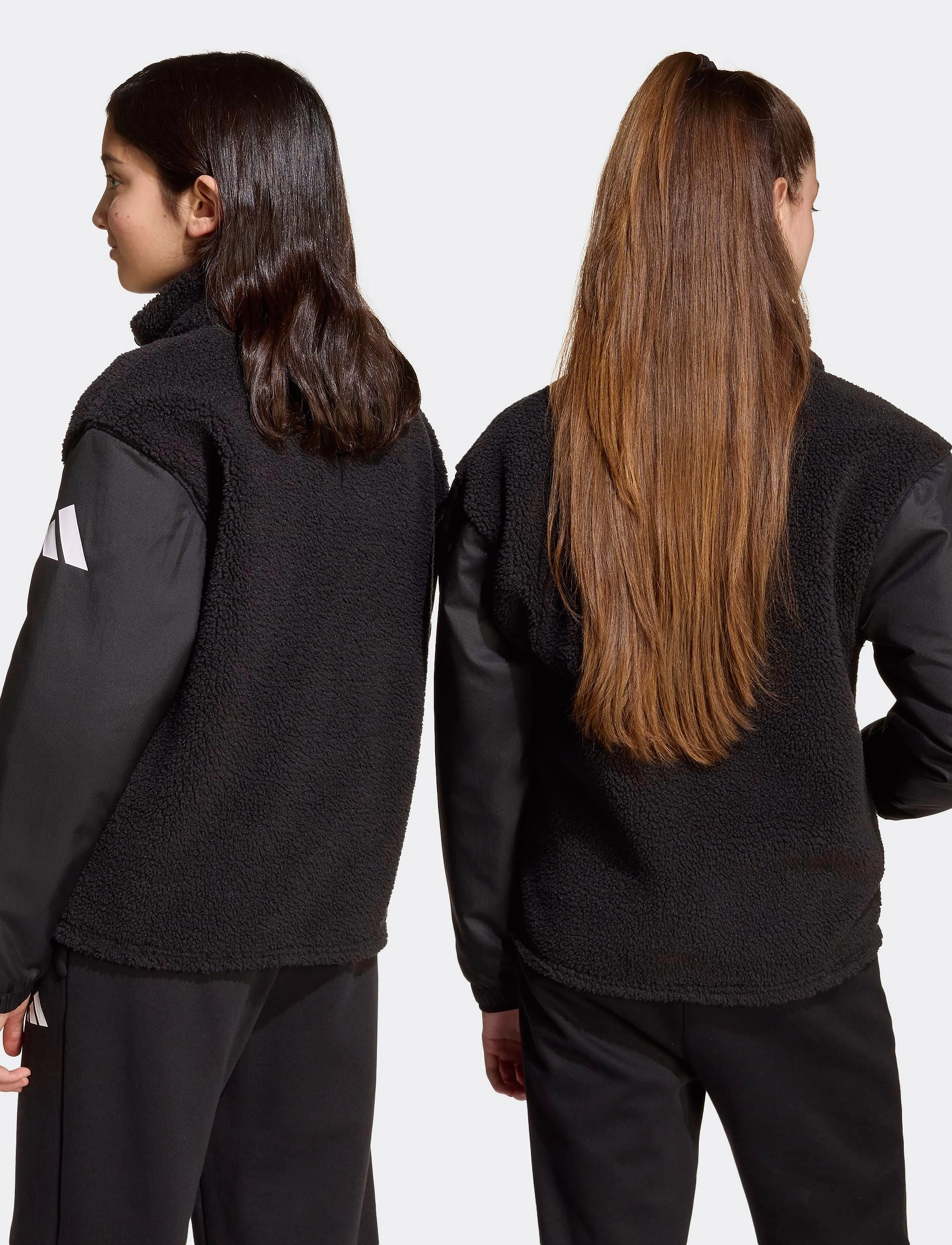 adidas Sportswear - J SHERPA JKT - einangraðir jakkar - black/white - 2