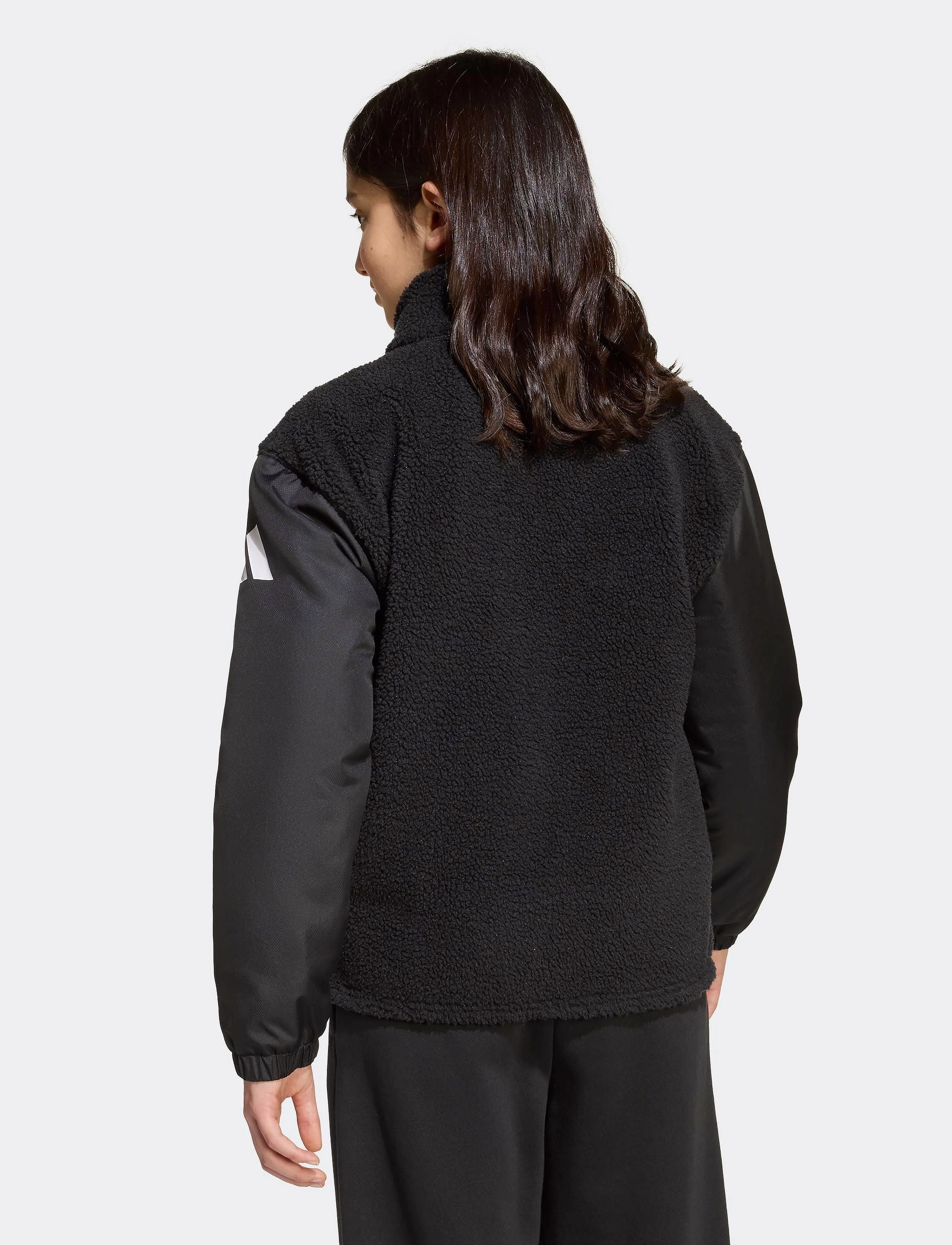 adidas Sportswear - J SHERPA JKT - einangraðir jakkar - black/white - 3