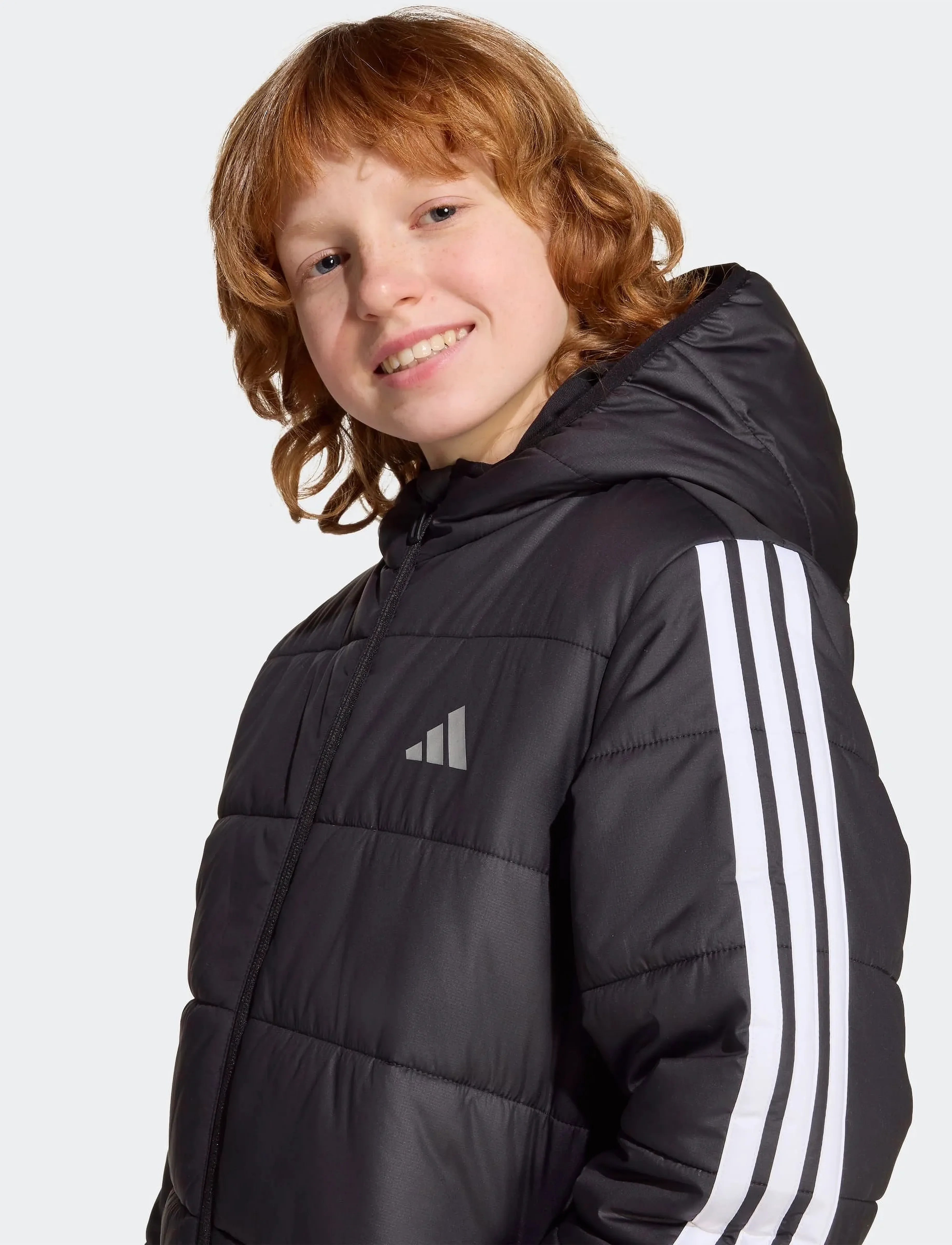 adidas Sportswear - J ESS 3S JKT - toppatakit - black/white - 2