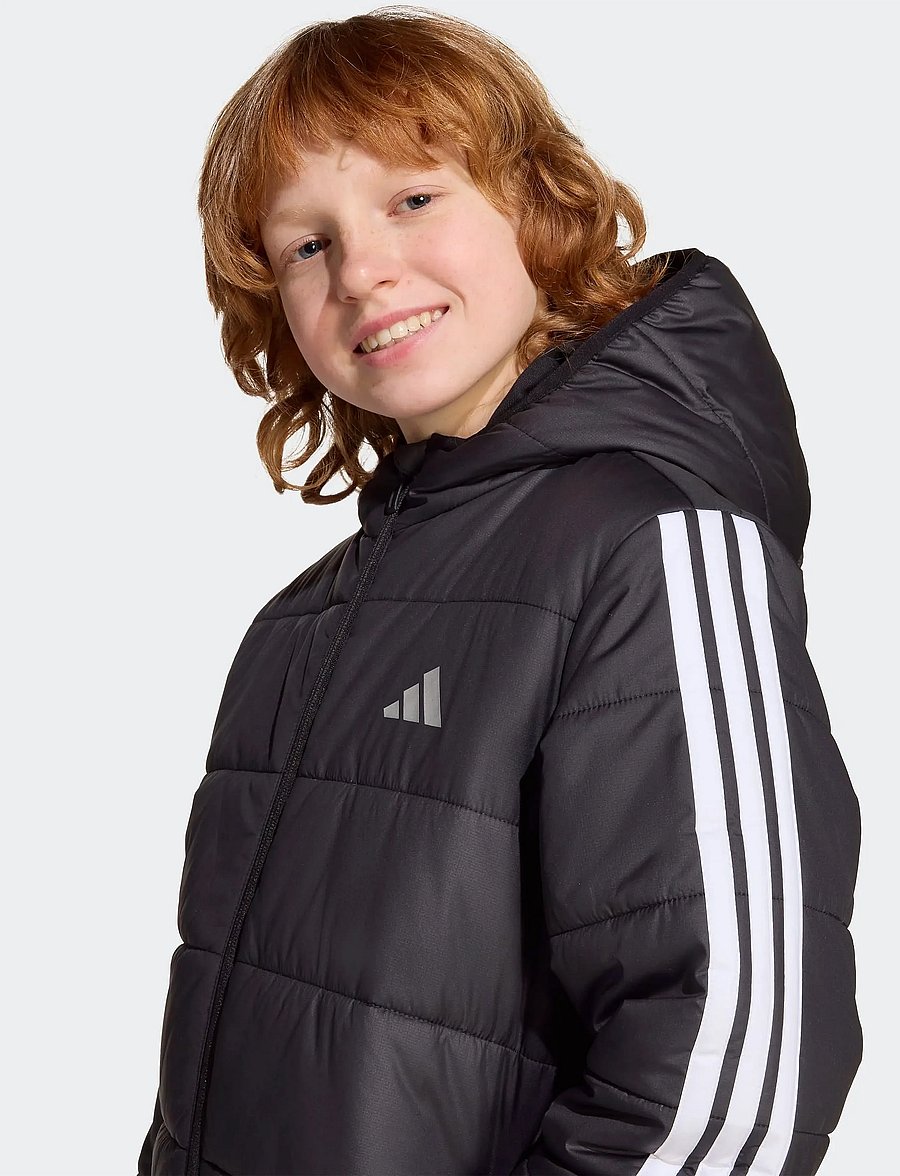 adidas Sportswear - J ESS 3S JKT - toppatakit - black/white - 2