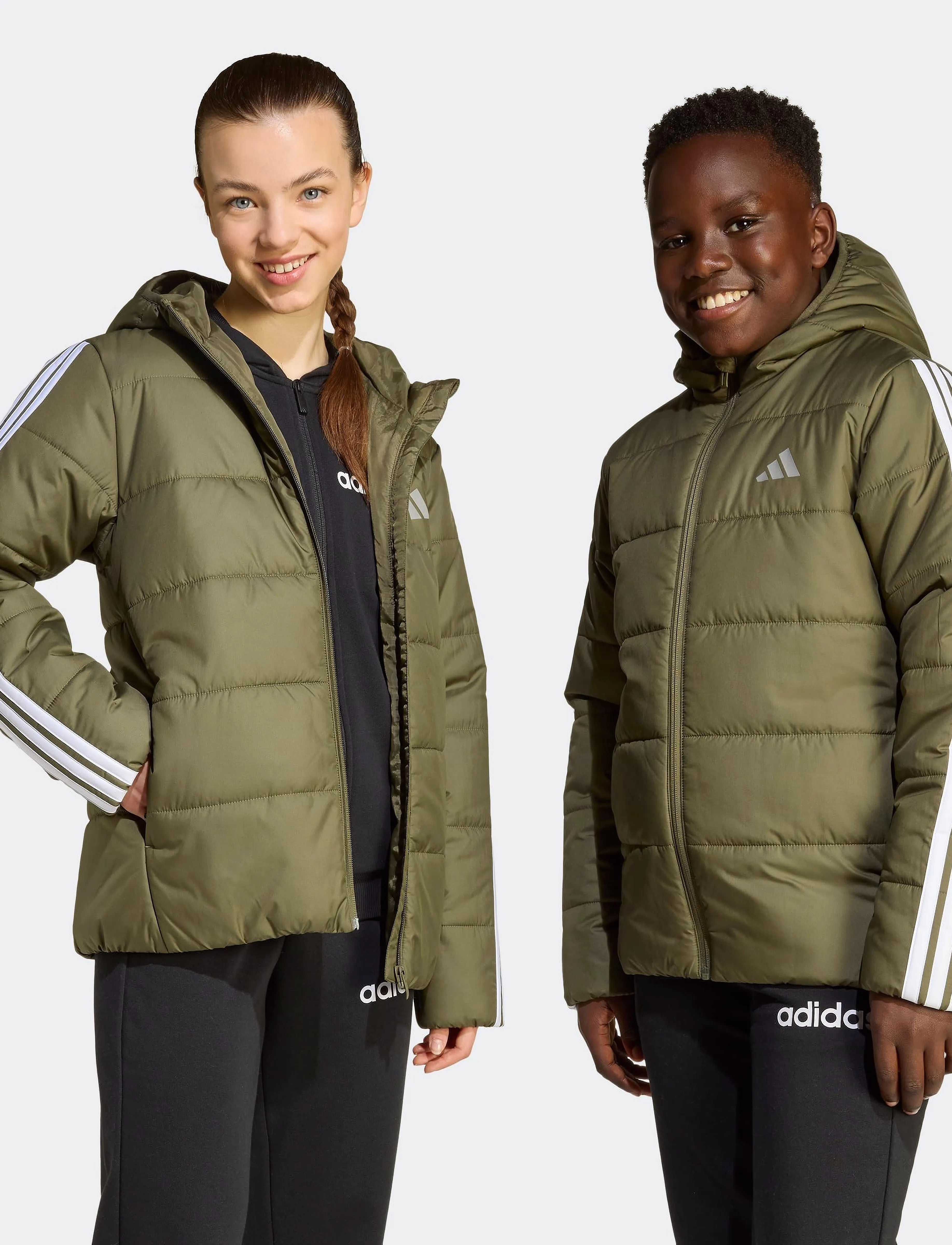 adidas Sportswear - J ESS 3S JKT - isolierte jacken - olistr/white - 3
