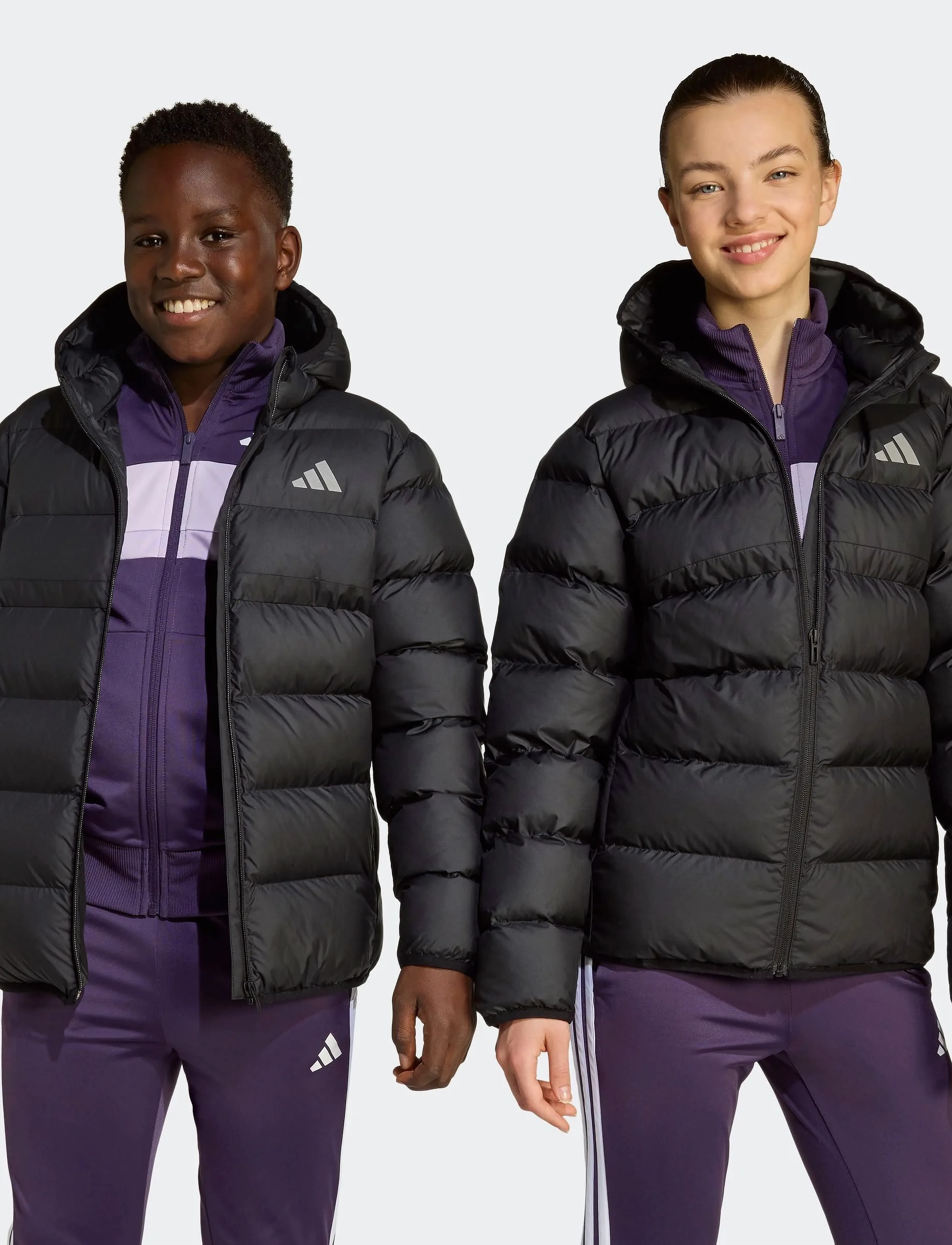 adidas Sportswear - J SD JKT - jakas ar siltu oderi - black/black/black - 3