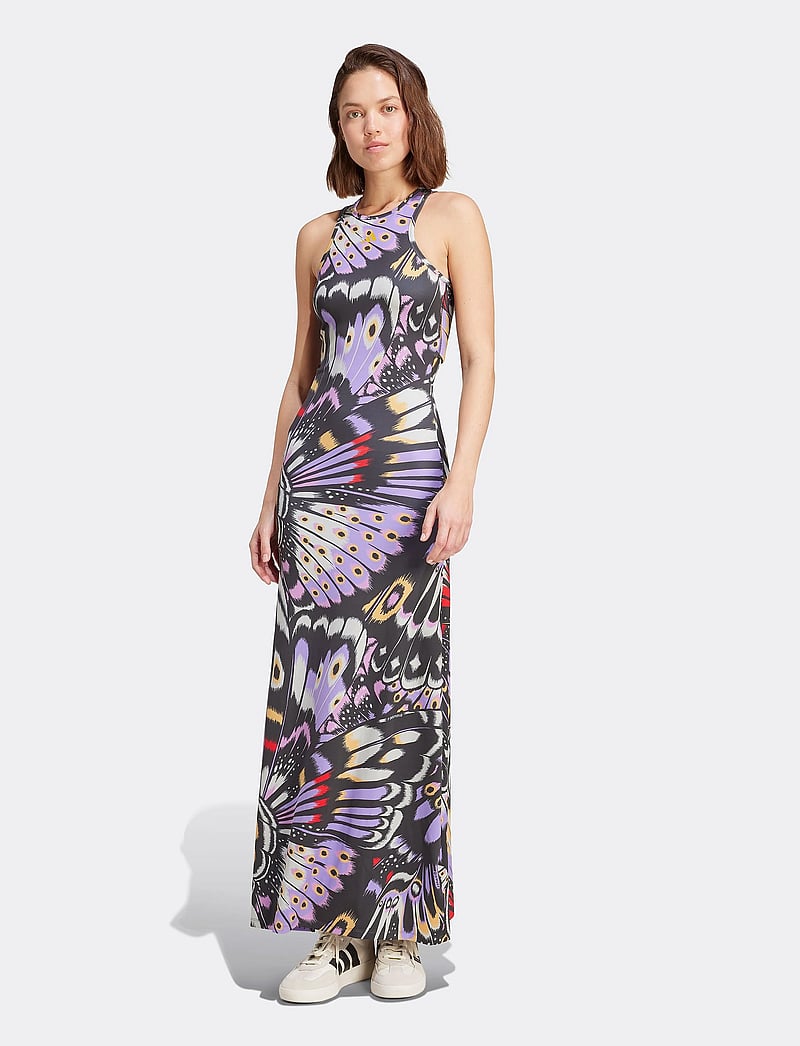 adidas Sportswear - FARM PRM DRESS - klänningar & kjolar - black/prepur/lusred - 0