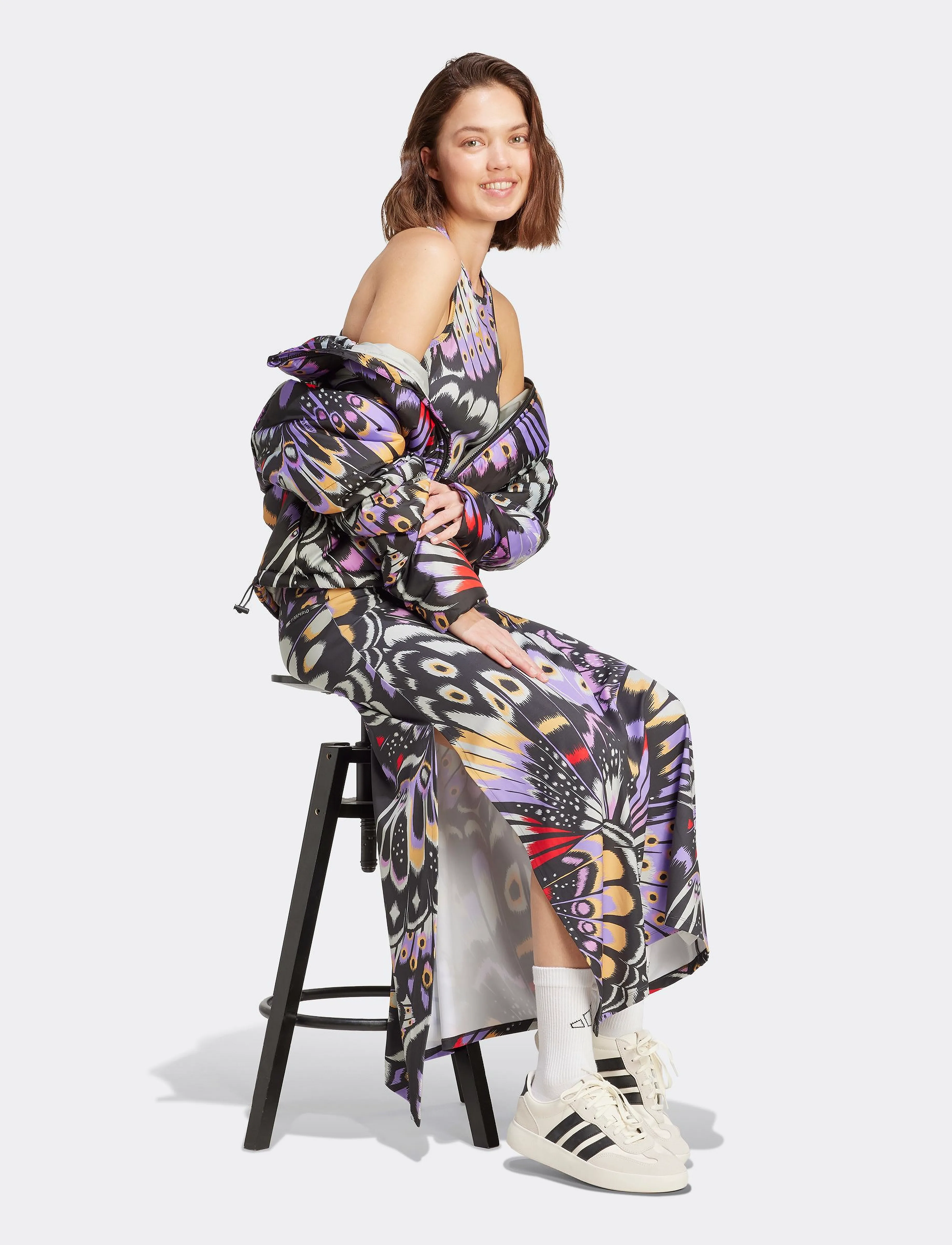 adidas Sportswear - FARM PRM DRESS - kleider & röcke - black/prepur/lusred - 4
