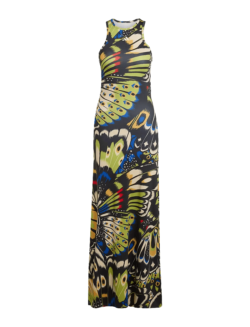 adidas Sportswear - FARM PRM DRESS - klänningar & kjolar - black/hirblu/lusred - 1