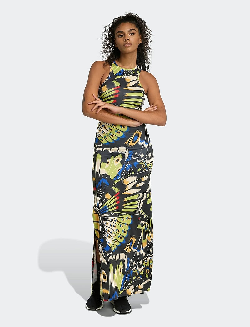 adidas Sportswear - FARM PRM DRESS - klänningar & kjolar - black/hirblu/lusred - 0