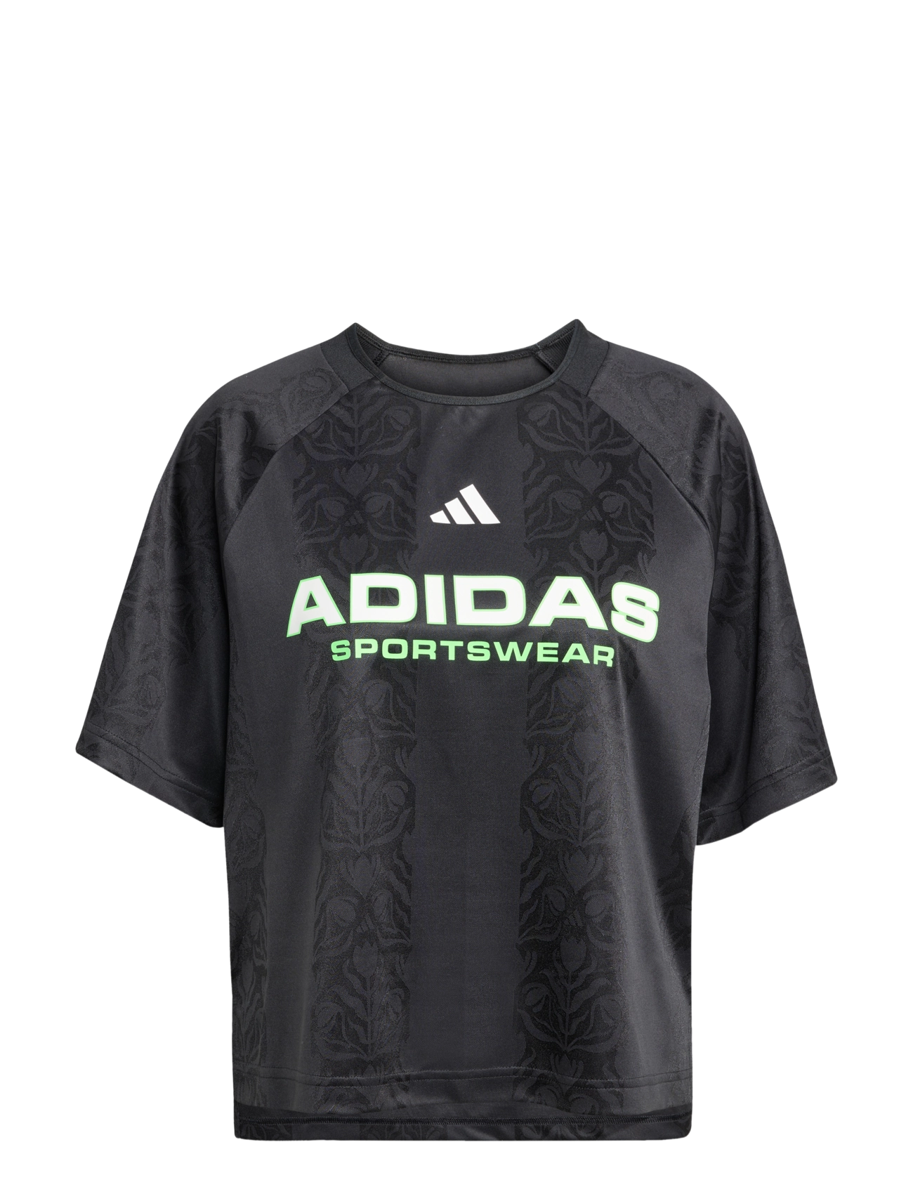 adidas Sportswear W TIRO Q3 TEE - Riided - BLACK/WHITE / black