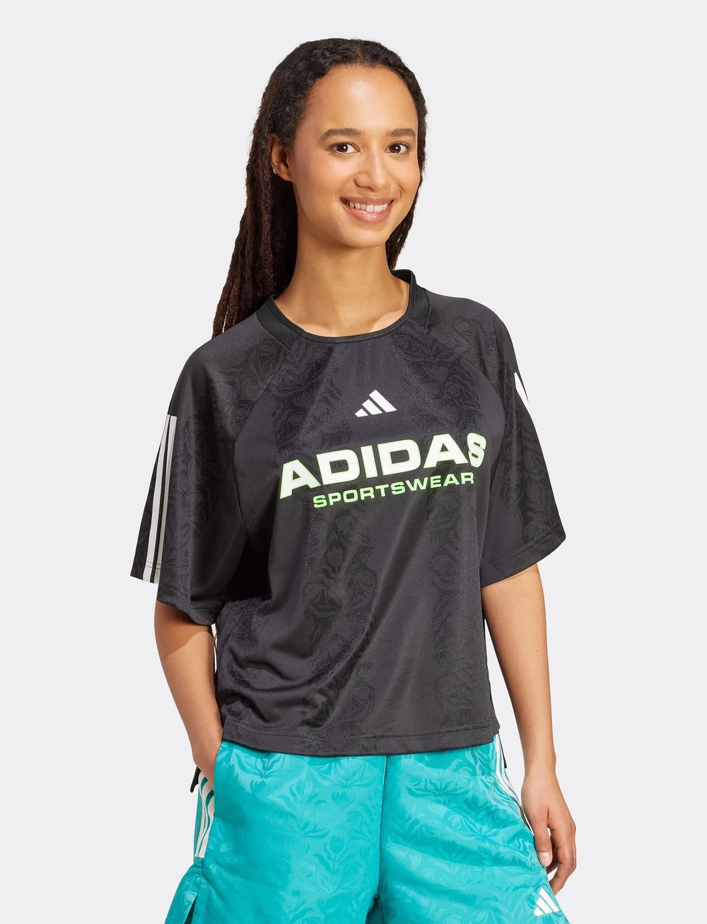 adidas Sportswear - W TIRO Q3 TEE - t-shirts - black/white - 0