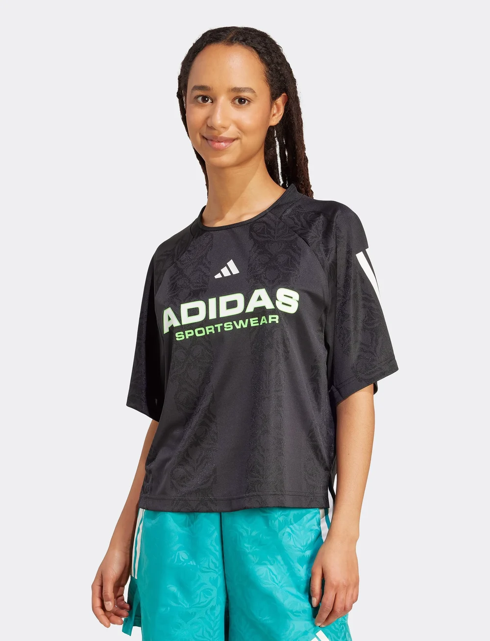 adidas Sportswear - W TIRO Q3 TEE - t-shirts - black/white - 5