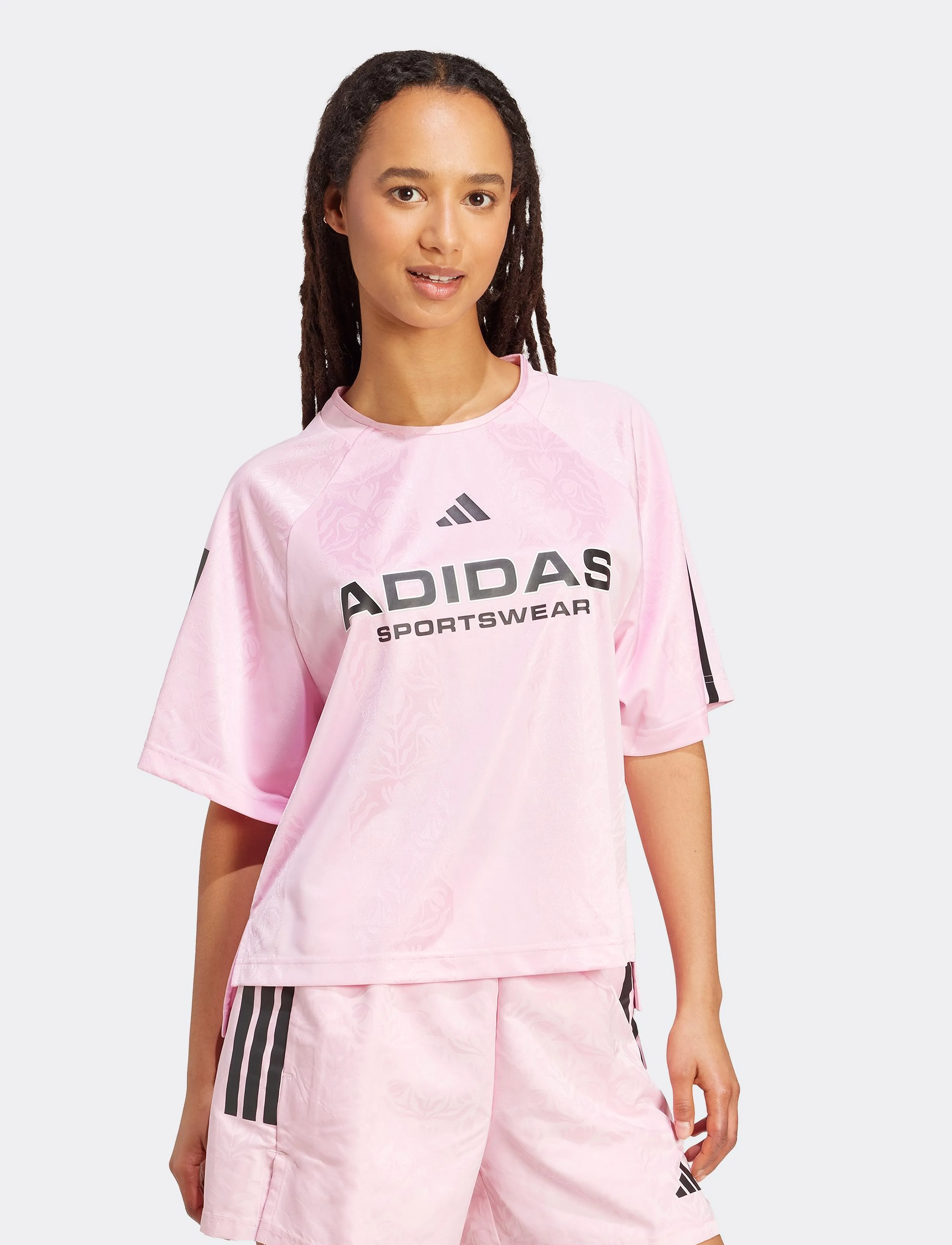 adidas Sportswear - W TIRO Q3 TEE - t-shirts - trupnk/black - 0