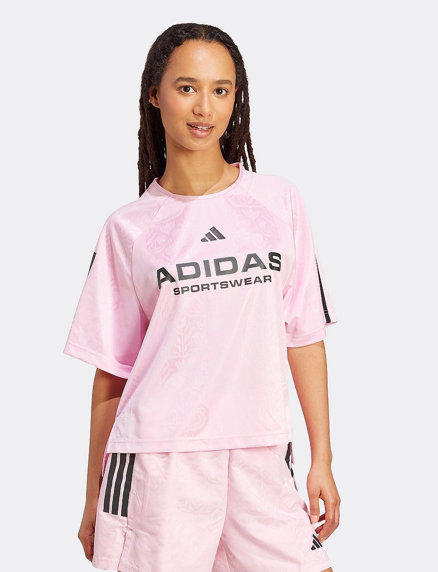 adidas Sportswear - W TIRO Q3 TEE - t-shirts - trupnk/black - 0