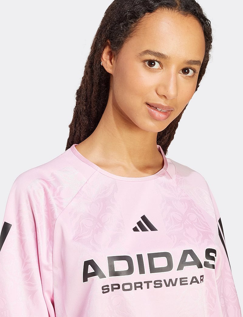 adidas Sportswear - W TIRO Q3 TEE - t-shirts - trupnk/black - 4