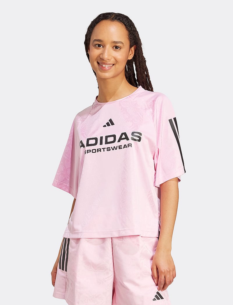 adidas Sportswear - W TIRO Q3 TEE - t-shirts - trupnk/black - 5