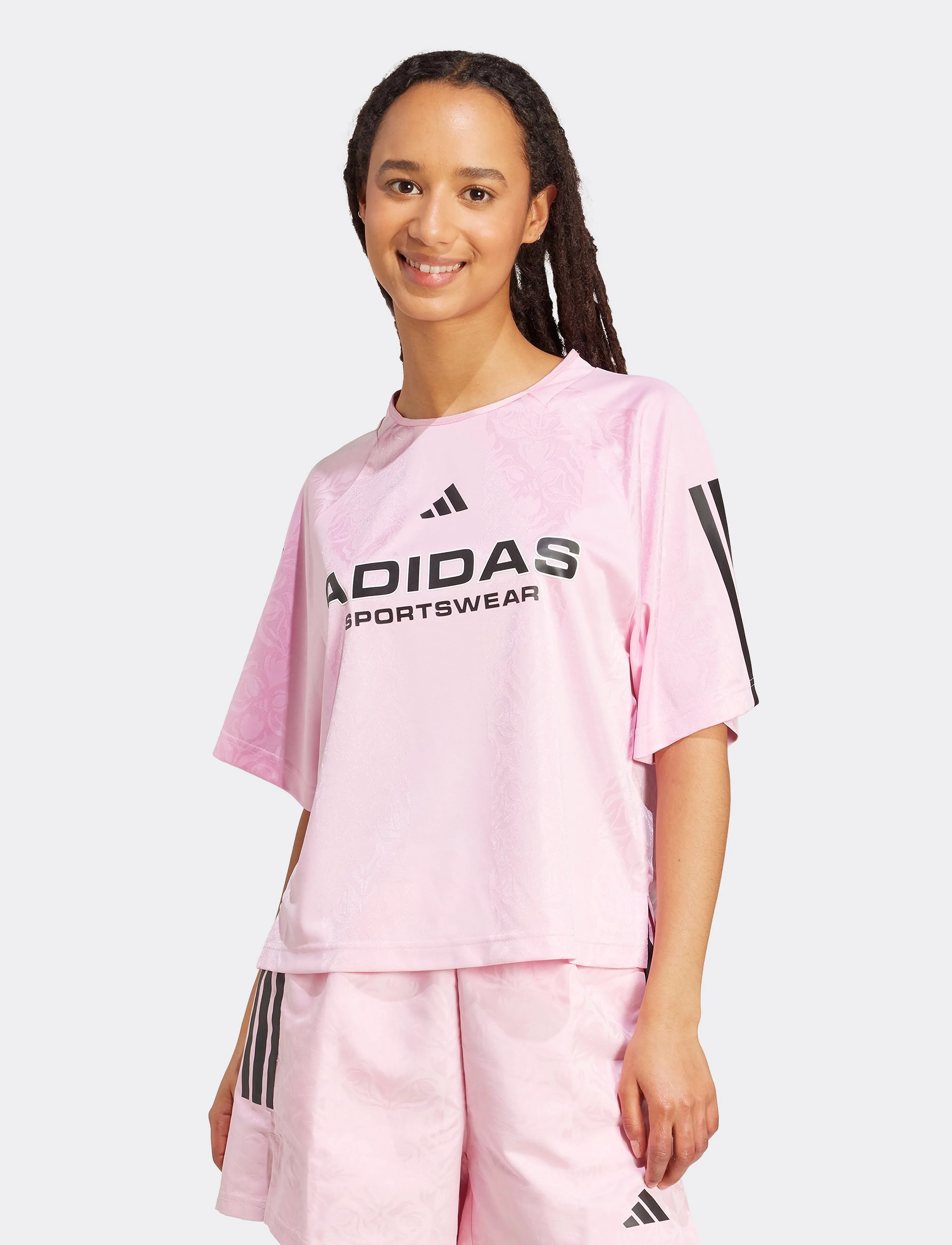 adidas Sportswear - W TIRO Q3 TEE - t-shirts - trupnk/black - 5