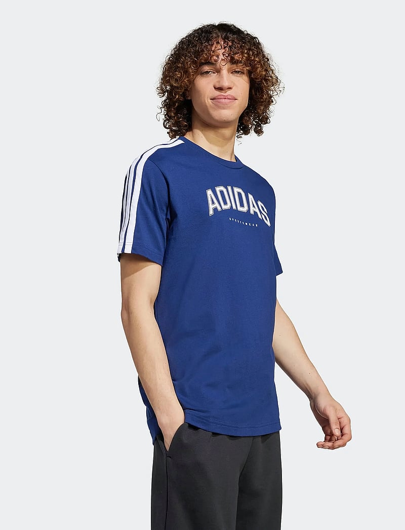 adidas Sportswear - M C COLLEG TEE - t-shirts - dkblue - 0