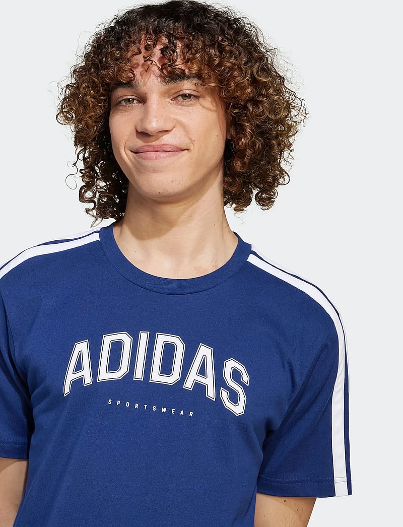 adidas Sportswear - M C COLLEG TEE - t-shirts - dkblue - 5