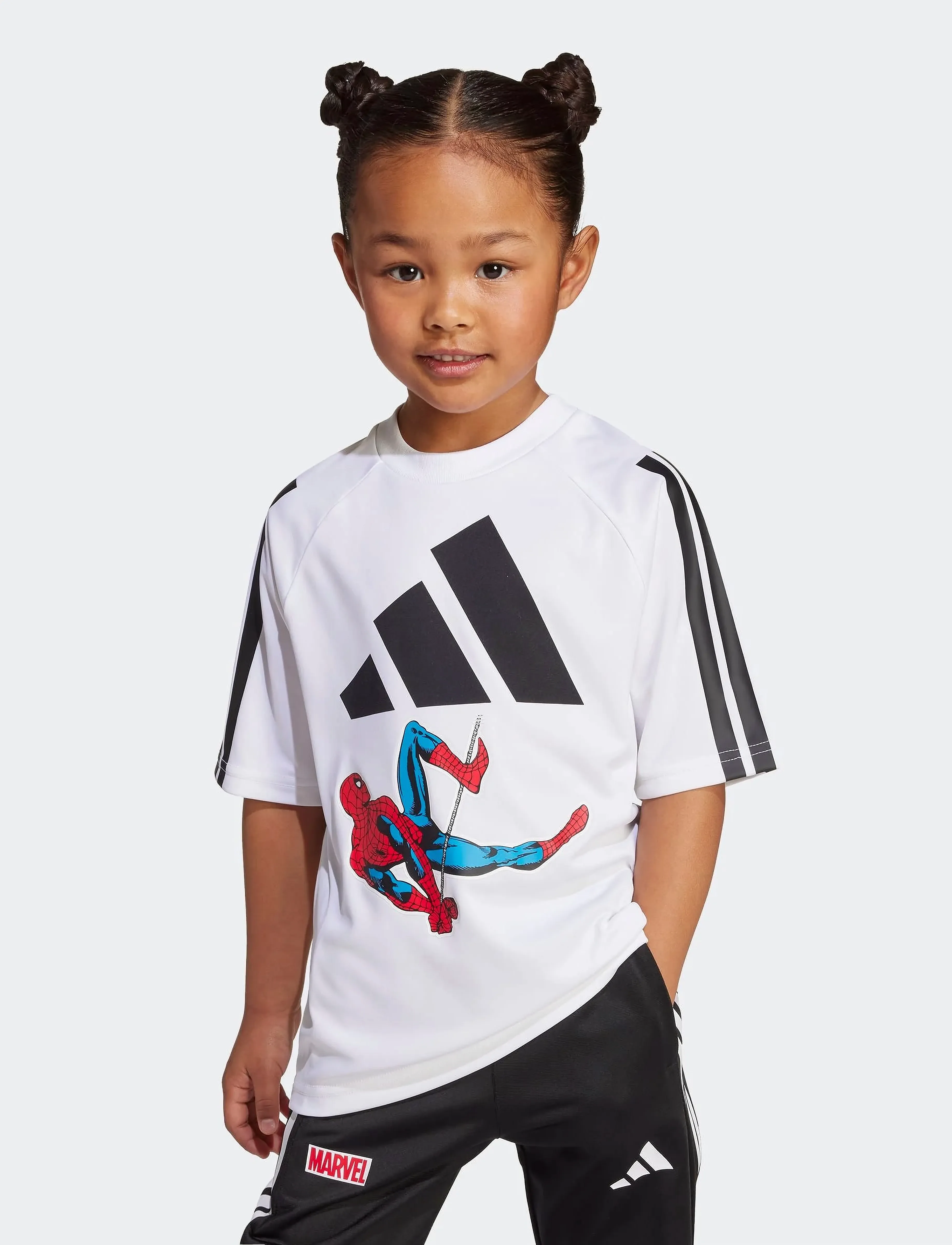 adidas Sportswear - LK MRVL SM T - marškinėliai trumpomis rankovėmis - white/black - 5
