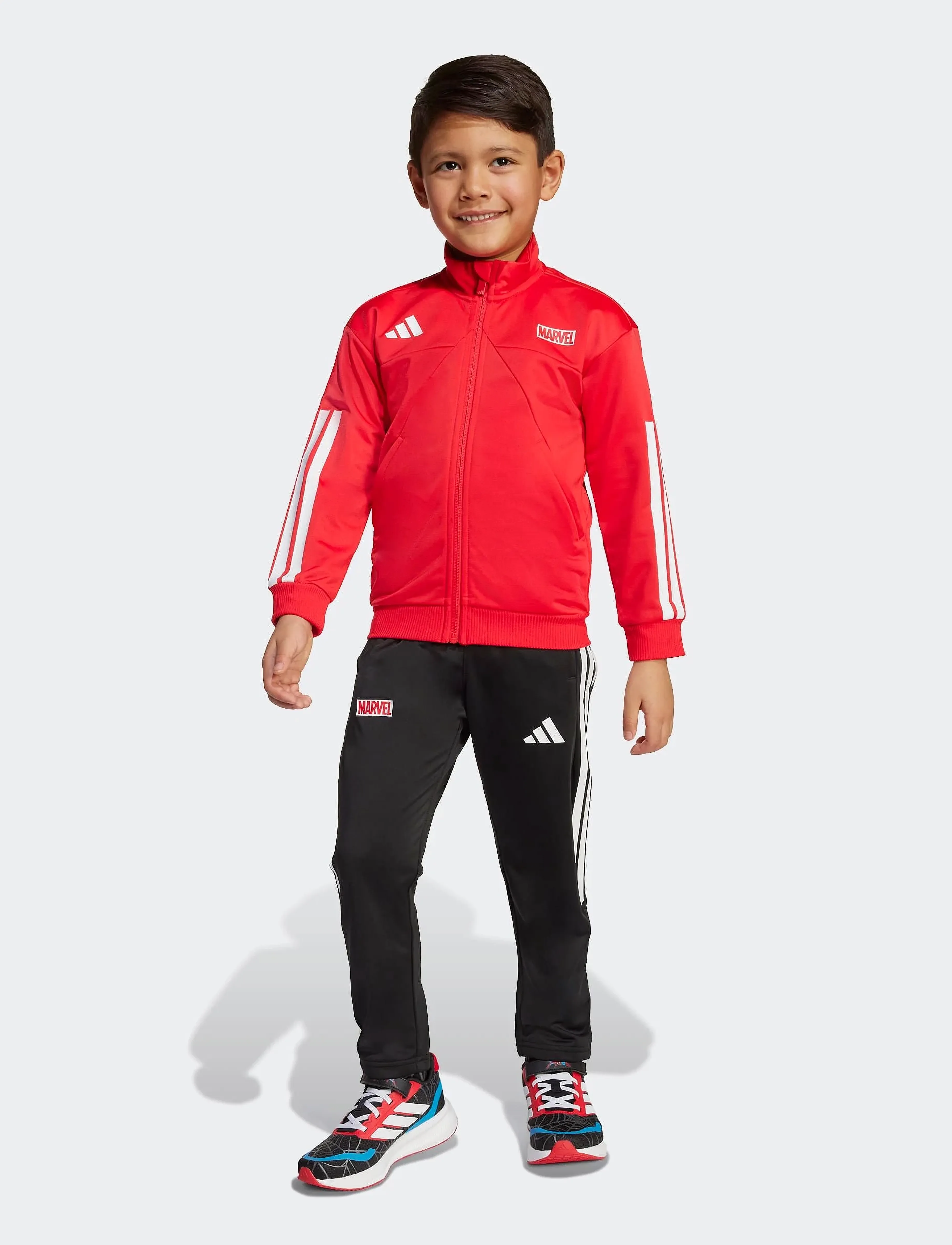 adidas Sportswear LK MRVL SM TS - Set - PURRUB/WHITE / red