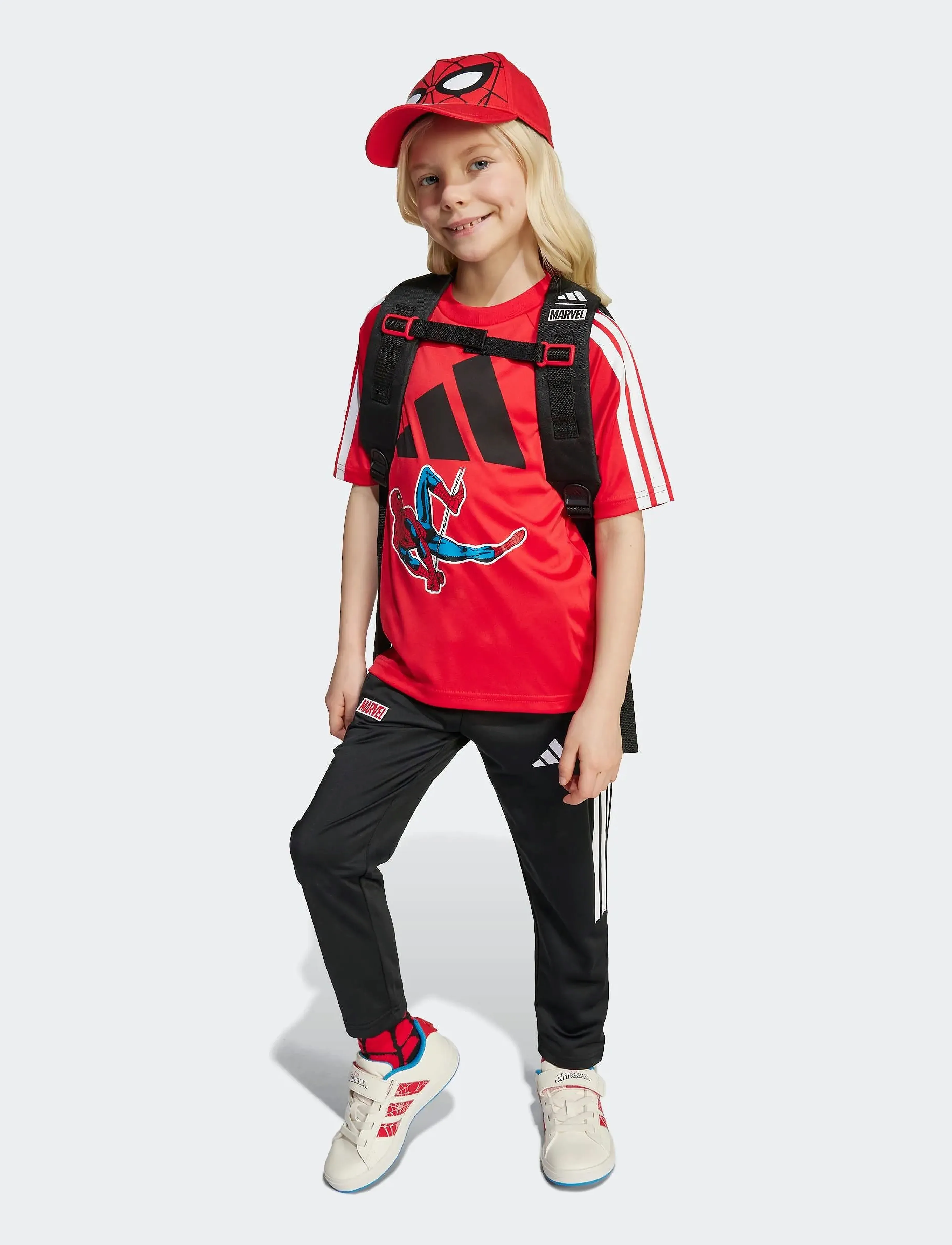 adidas Sportswear LK MRVL SM T - T-shirts à manches courtes - PURRUB/WHITE / red