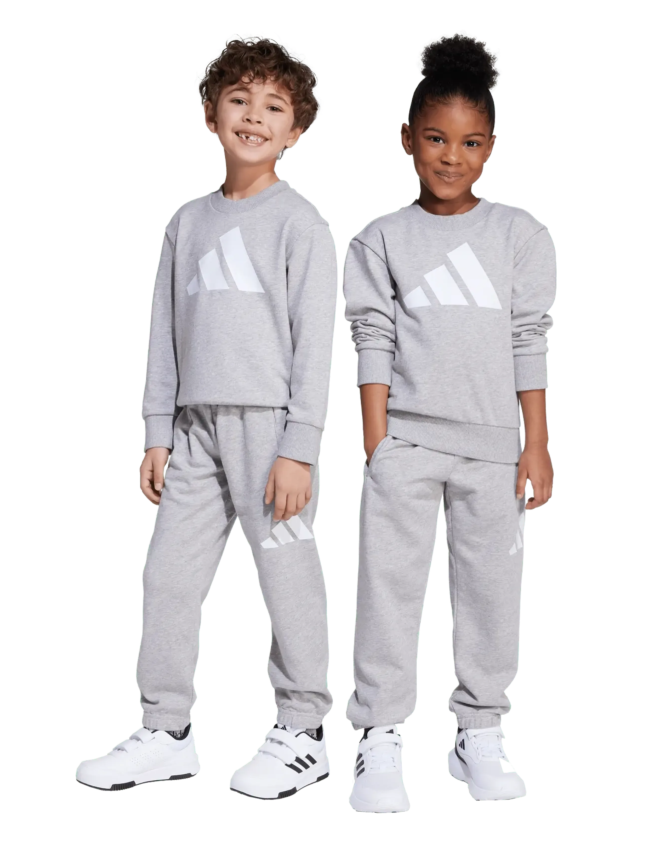 adidas Sportswear - LK BL FT JOG - treeningriided ja 2-osalised komplektid - mgreyh/white - 4