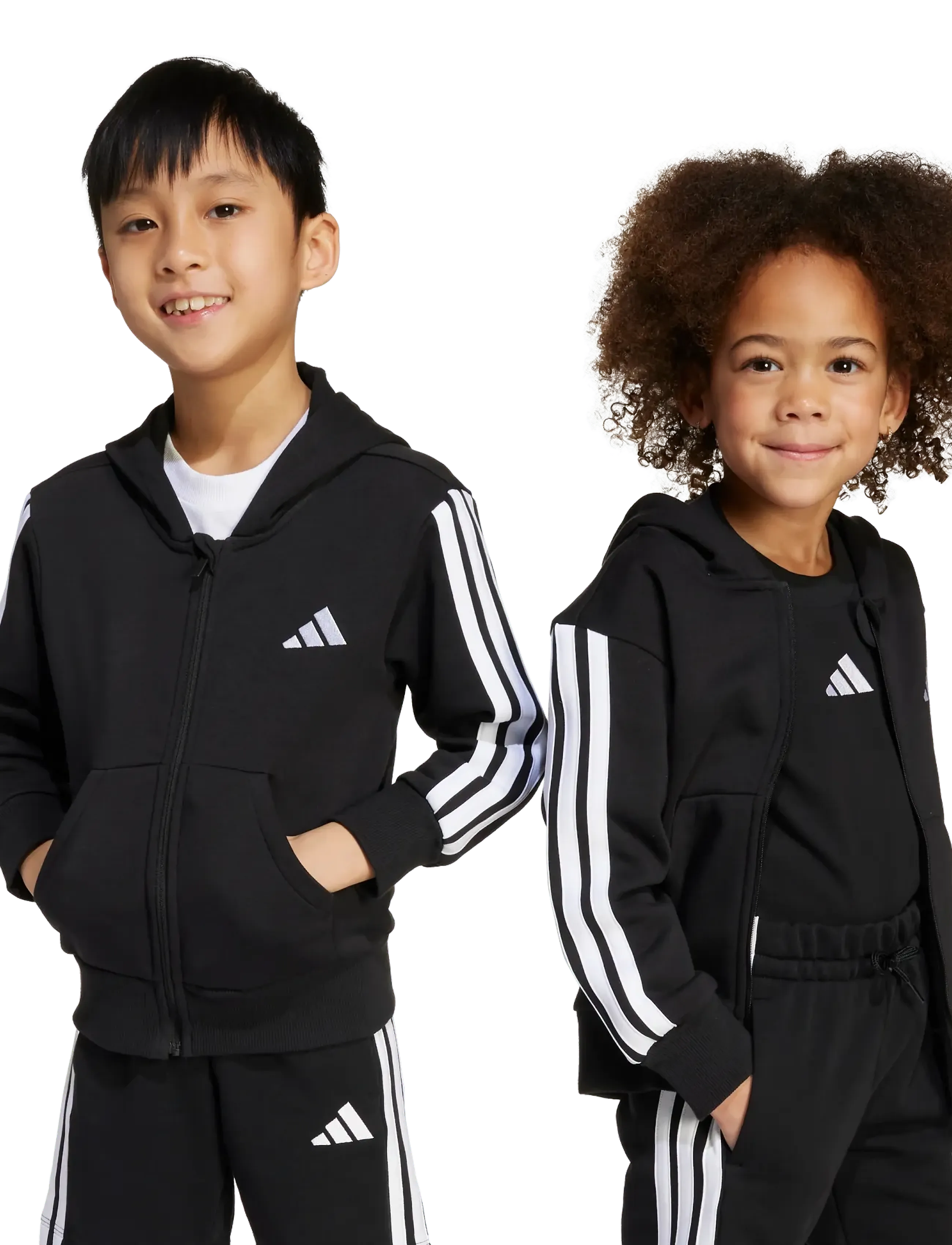 adidas Sportswear - LK 3S FL FZ HD - hættetrøjer - black/white - 2
