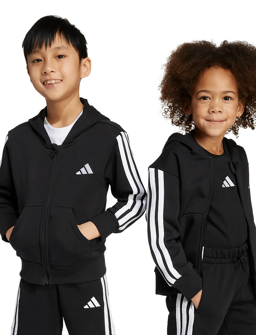 adidas Sportswear - LK 3S FL FZ HD - hættetrøjer - black/white - 2