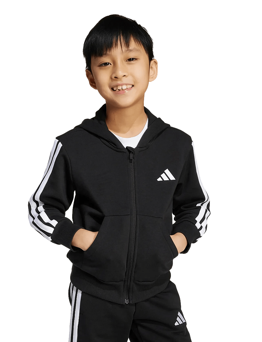 adidas Sportswear - LK 3S FL FZ HD - hættetrøjer - black/white - 4