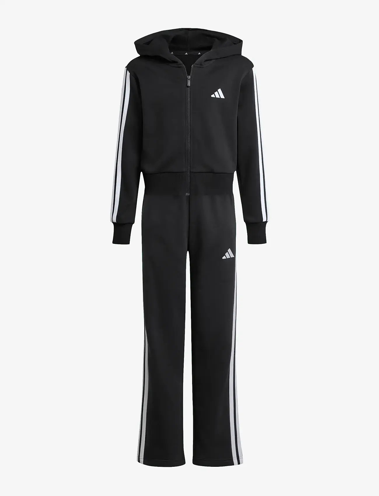 adidas Sportswear - JG 3S FL TS 240 - treniņtērpi un divdaļīgi komplekti - black/white - 1