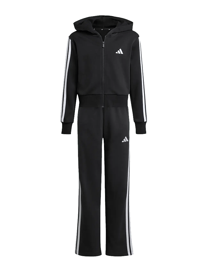adidas Sportswear - JG 3S FL TS 240 - treniņtērpi un divdaļīgi komplekti - black/white - 1
