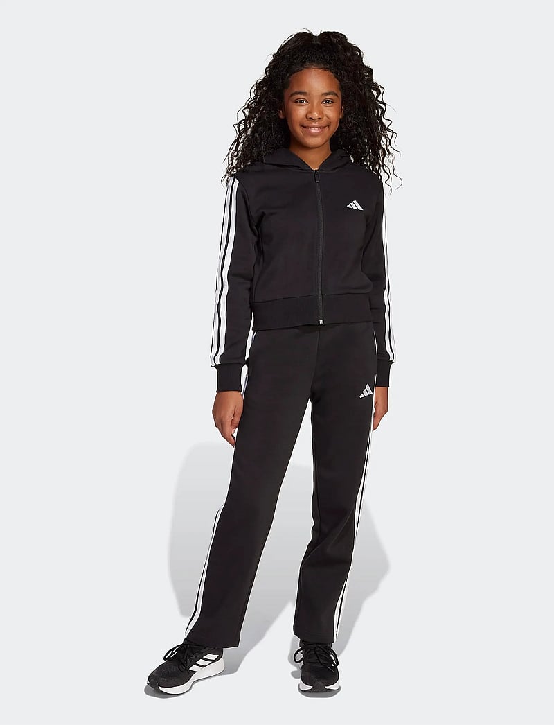 adidas Sportswear - JG 3S FL TS 240 - treniņtērpi un divdaļīgi komplekti - black/white - 0