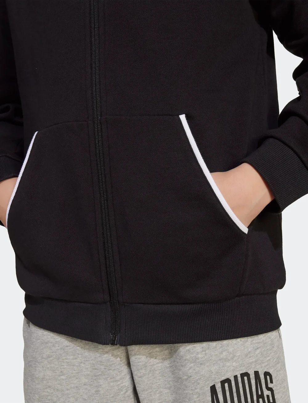 adidas Sportswear - J CLGT FT FZ - hettegensere - black/white - 3