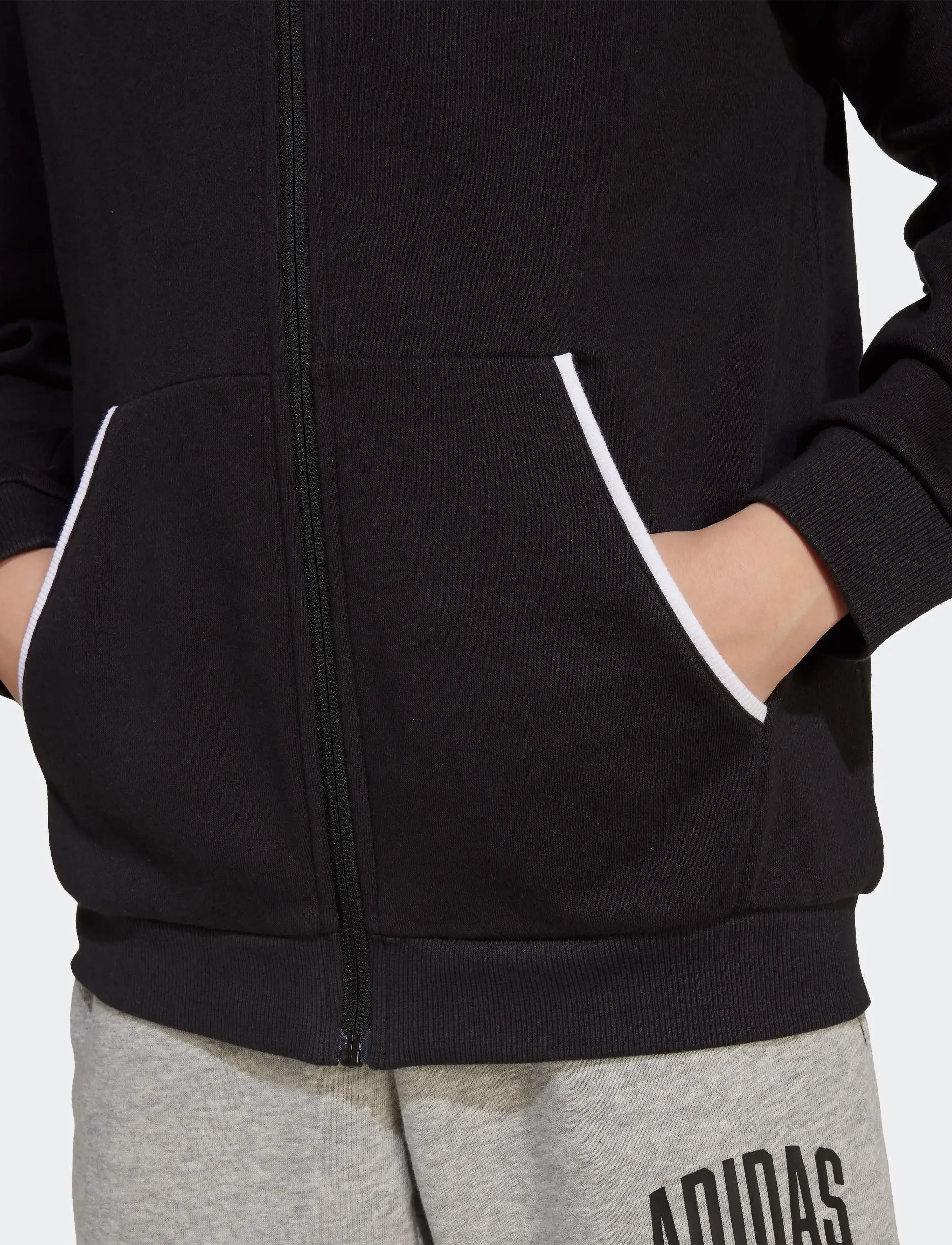 adidas Sportswear - J CLGT FT FZ - kapuzenpullover - black/white - 3
