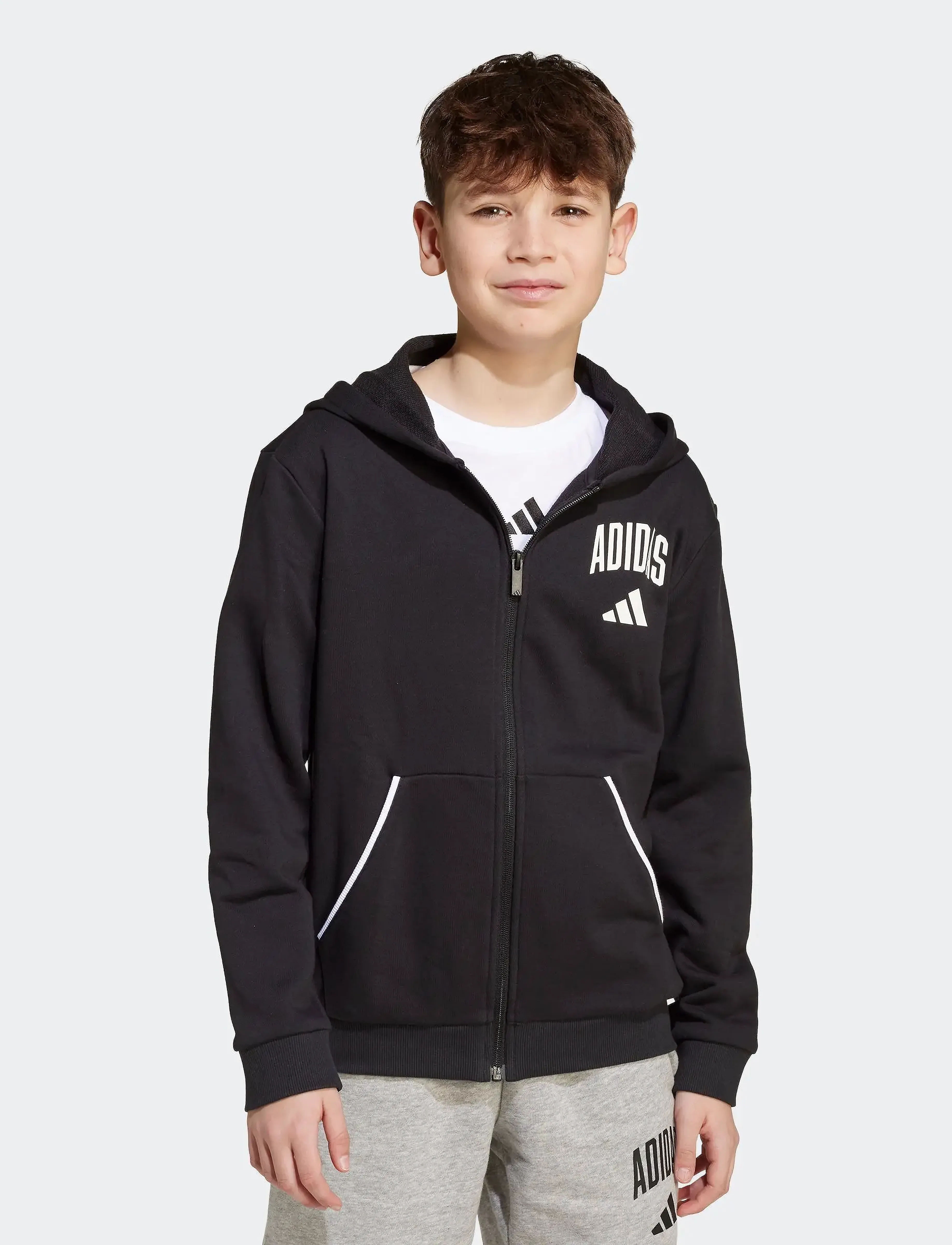 adidas Sportswear - J CLGT FT FZ - kapuzenpullover - black/white - 4