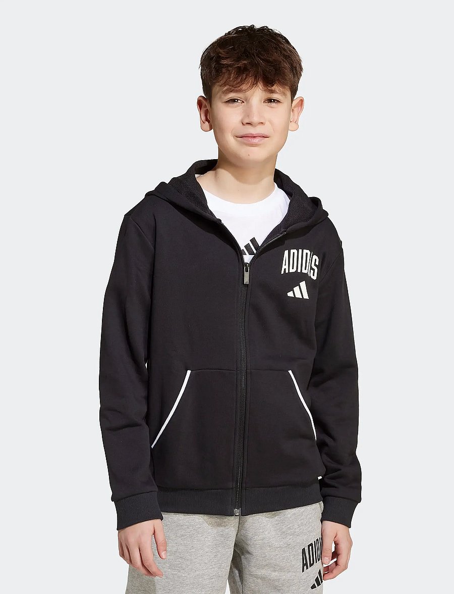 adidas Sportswear - J CLGT FT FZ - kapuzenpullover - black/white - 4