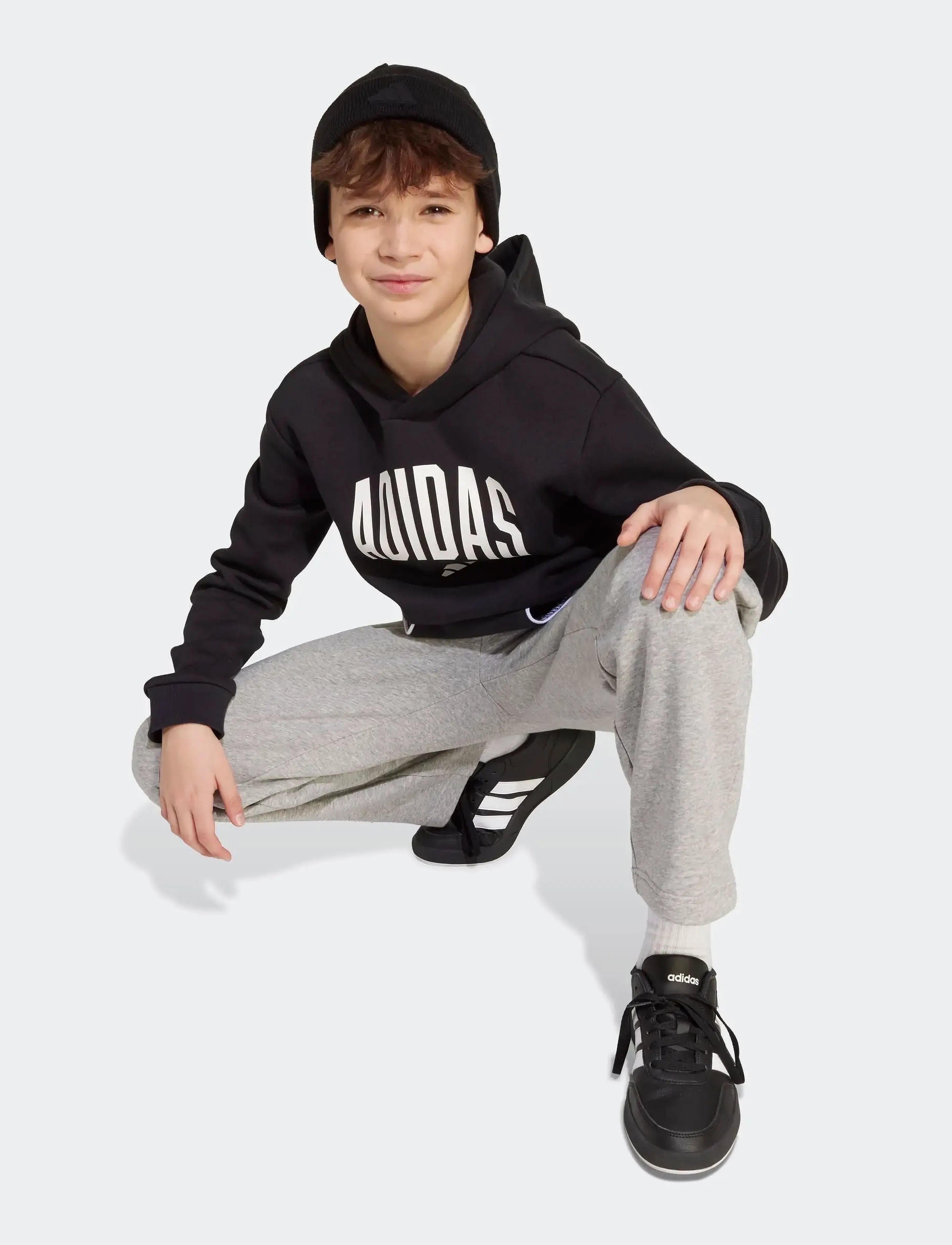 adidas Sportswear J CLGT OH FL HD - Överdelar - BLACK/WHITE / black