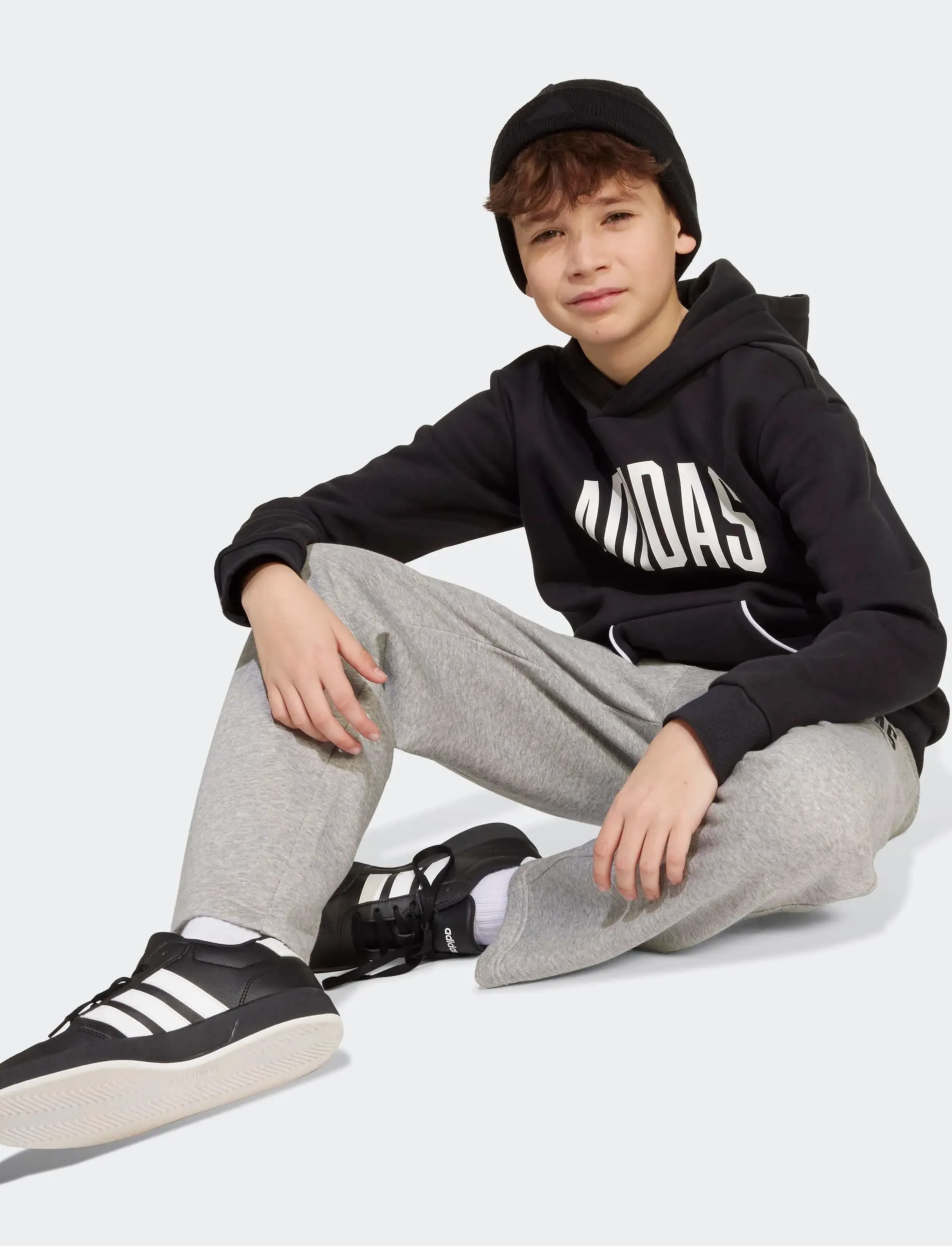 adidas Sportswear - J CLGT OH FL HD - džemperi ar kapuci - black/white - 2