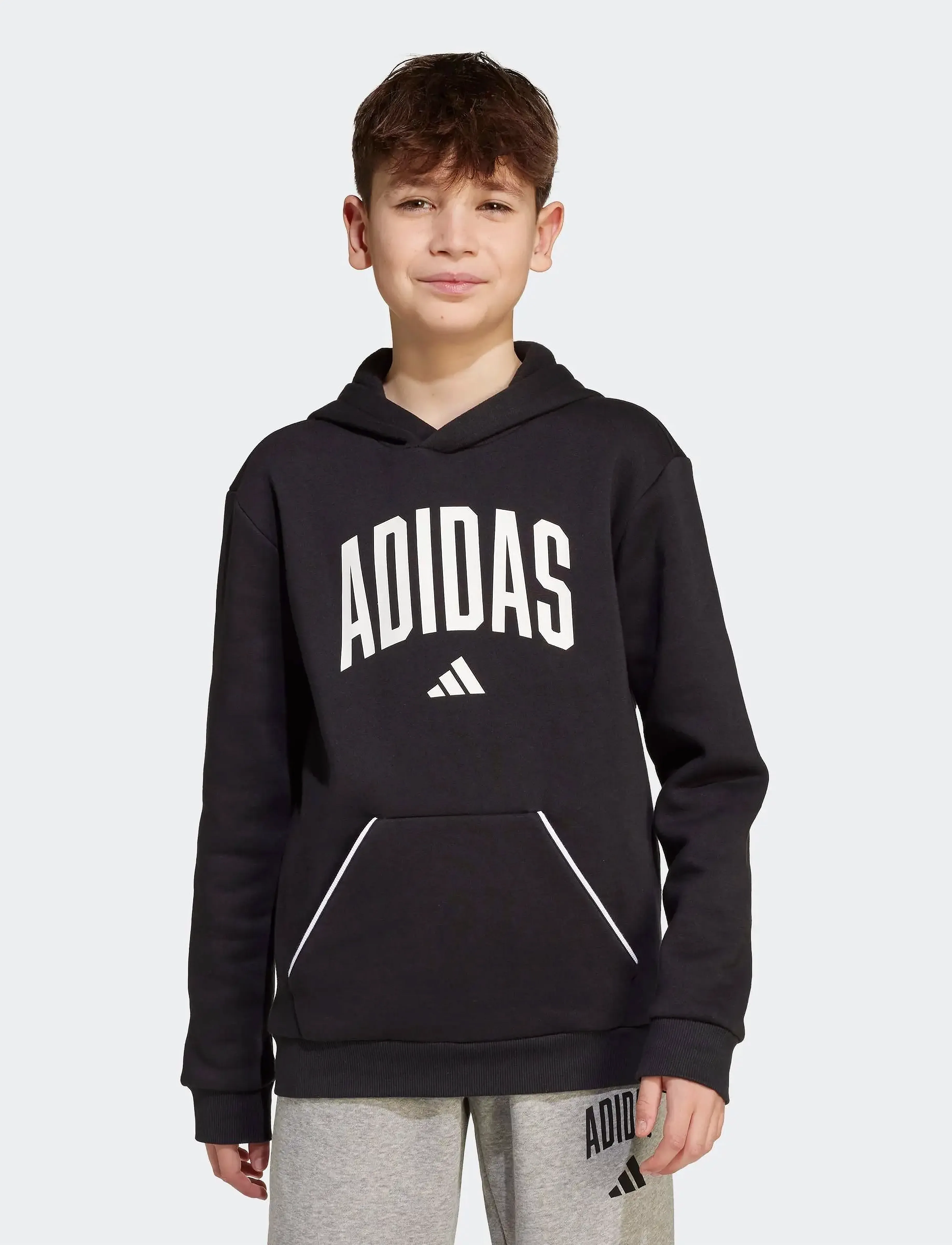 adidas Sportswear - J CLGT OH FL HD - džemperi ar kapuci - black/white - 3